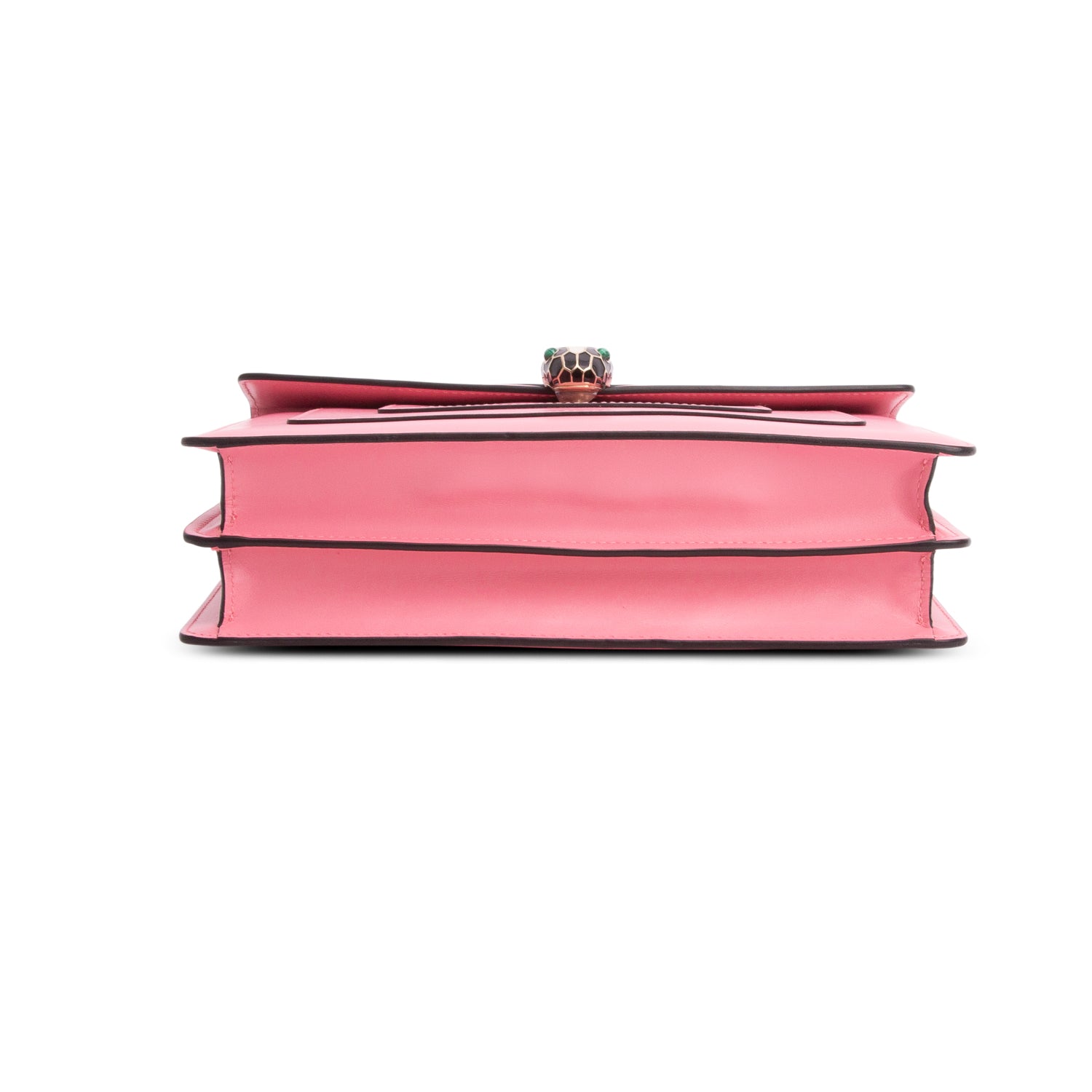 Bulgari Pink Calfskin Leather Medium Serpenti Forever Bag