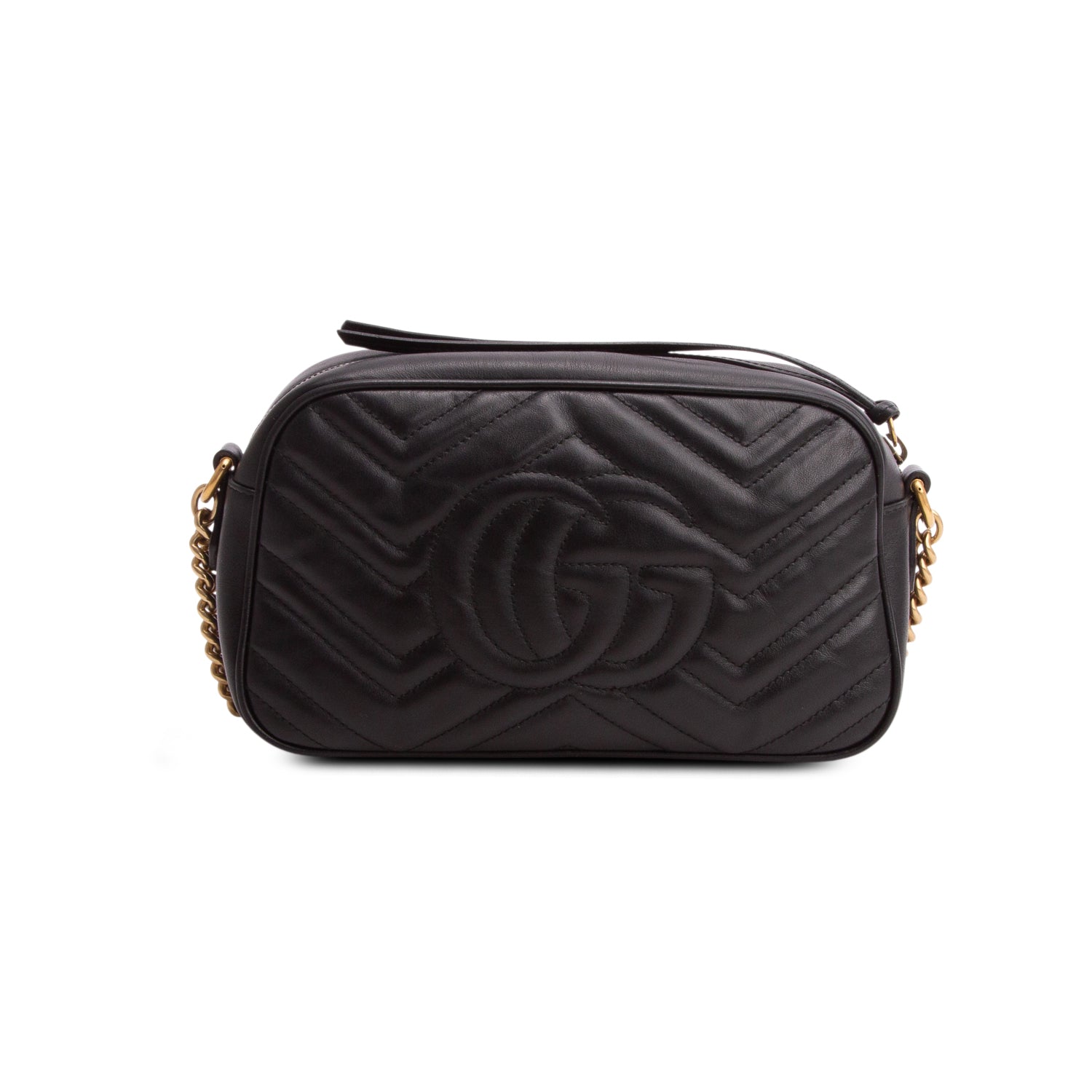 Gucci Black GG Marmont Matelasse Small Camera Bag