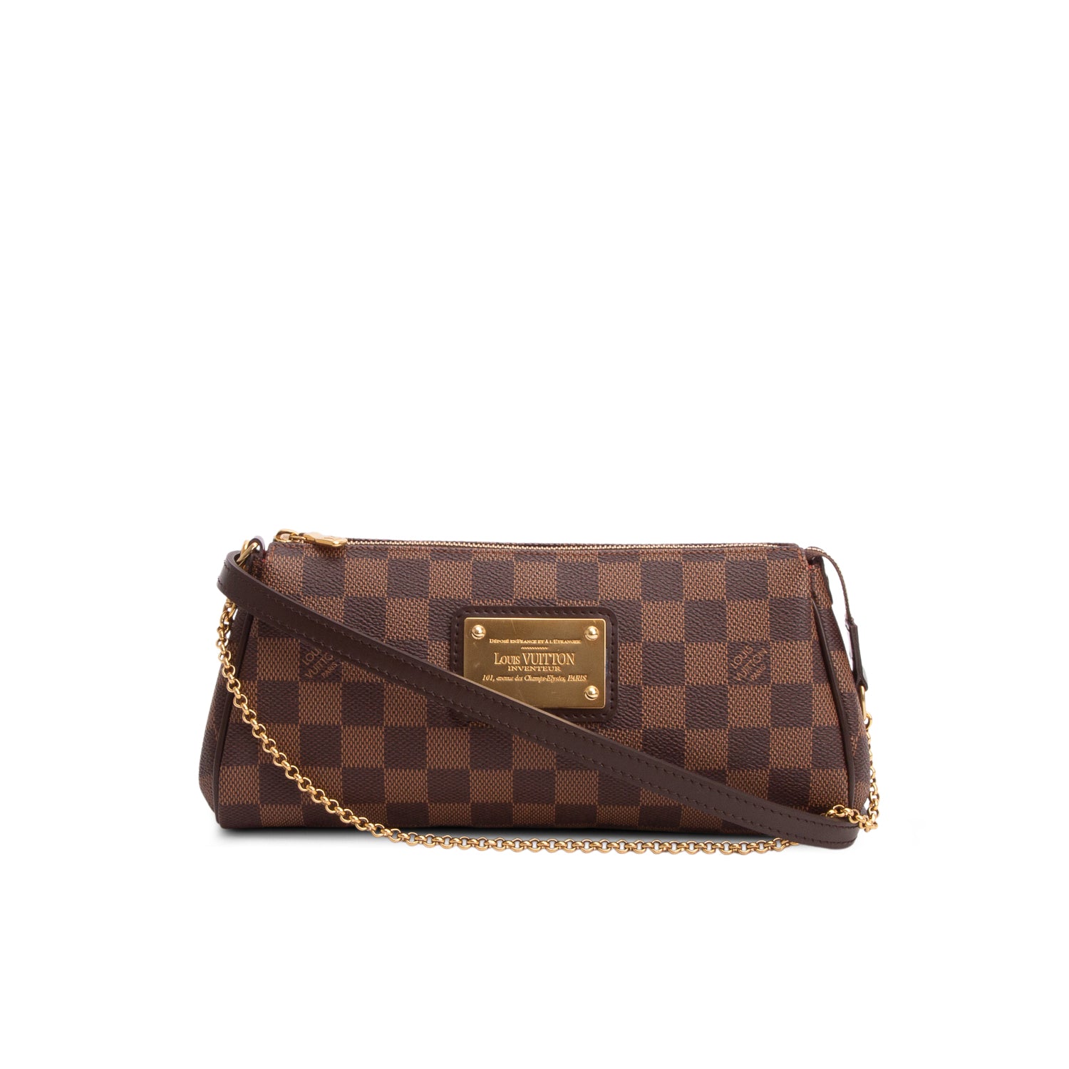 Louis Vuitton Damier Ebene Eva Clutch w/ Straps