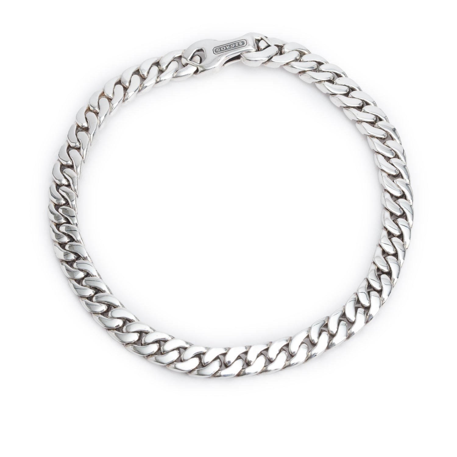 David Yurman Sterling Silver 6 MM Curb Chain Link Bracelet