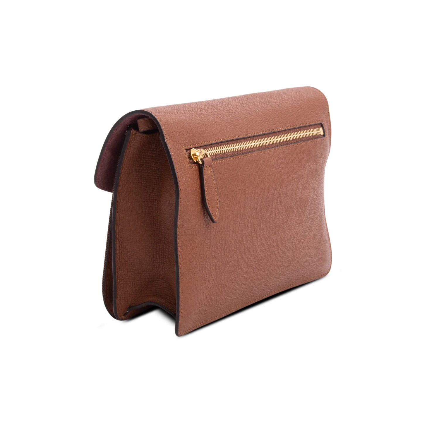 Burberry Brown Derby Calfskin House Check Small Macken Crossbody Bag