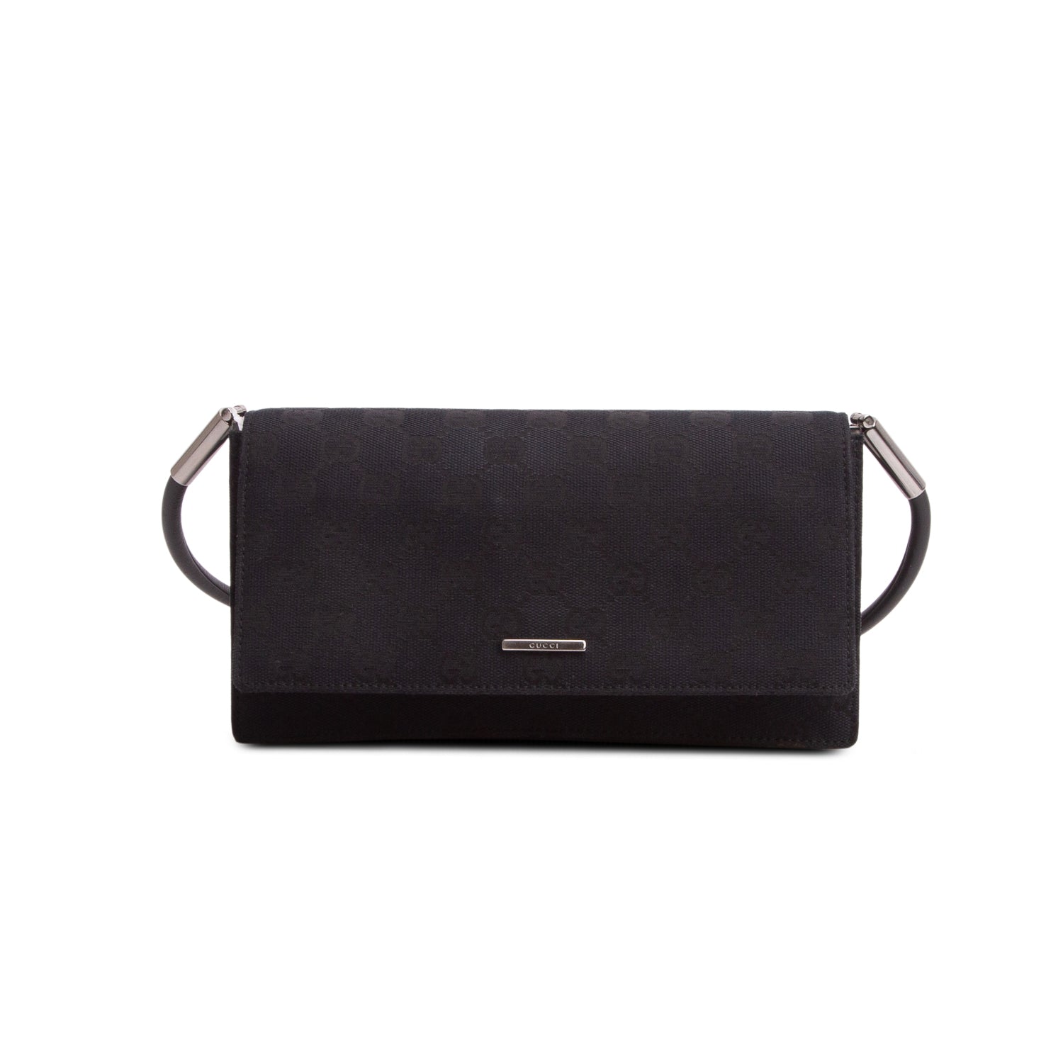 Gucci Black GG Canvas Baguette