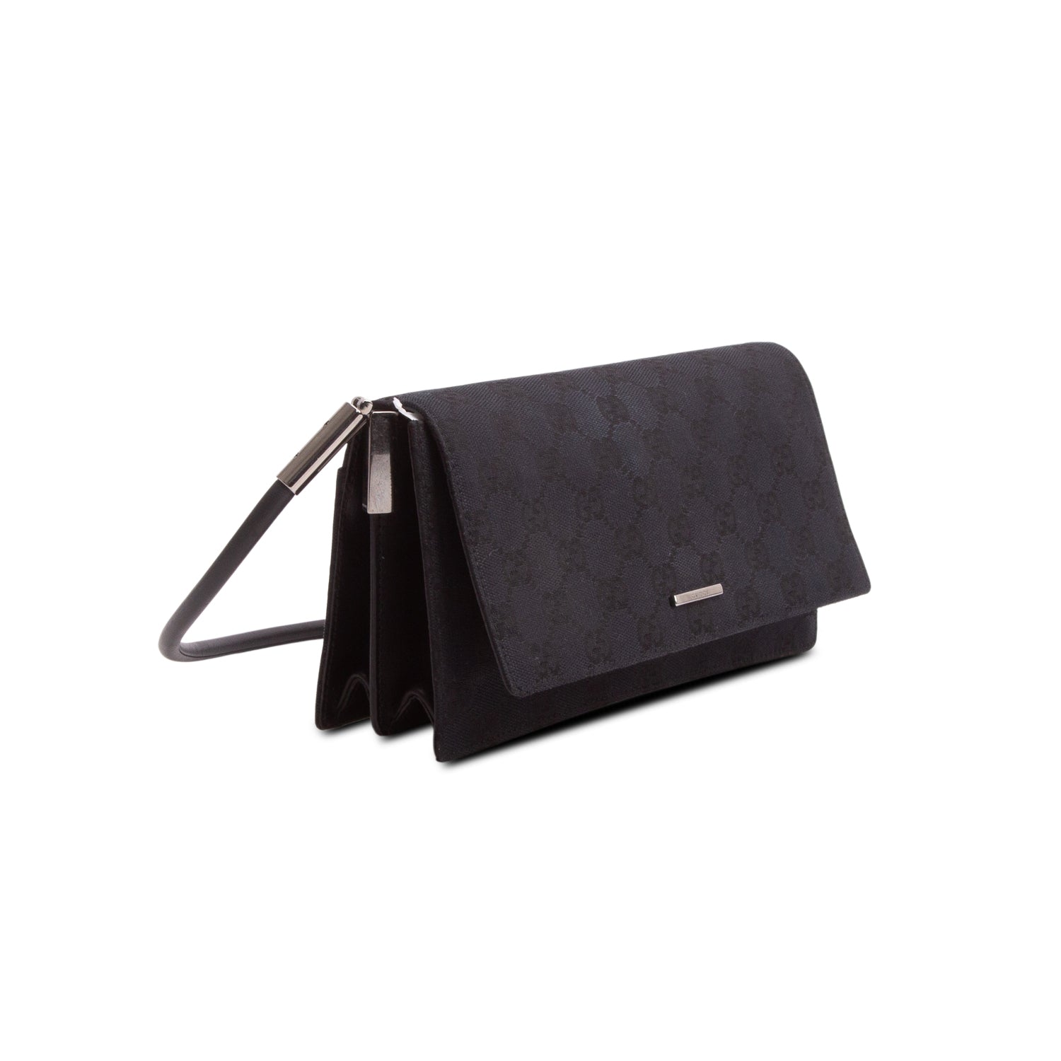 Gucci Black GG Canvas Baguette