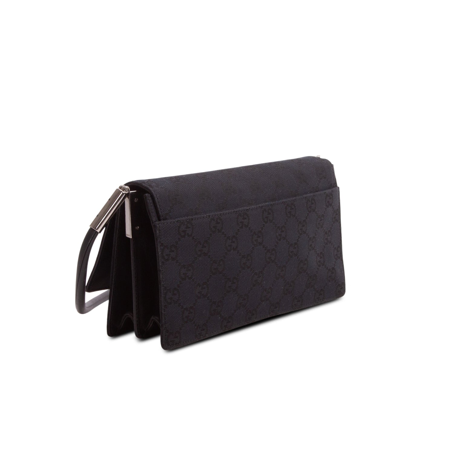 Gucci Black GG Canvas Baguette