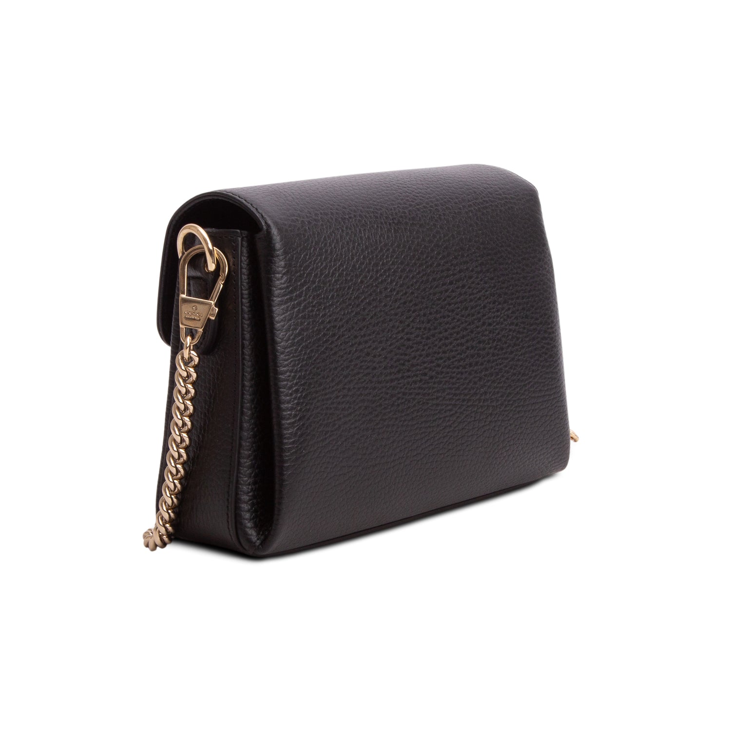 Gucci Black Dollar Calfskin Interlocking G Crossbody Bag