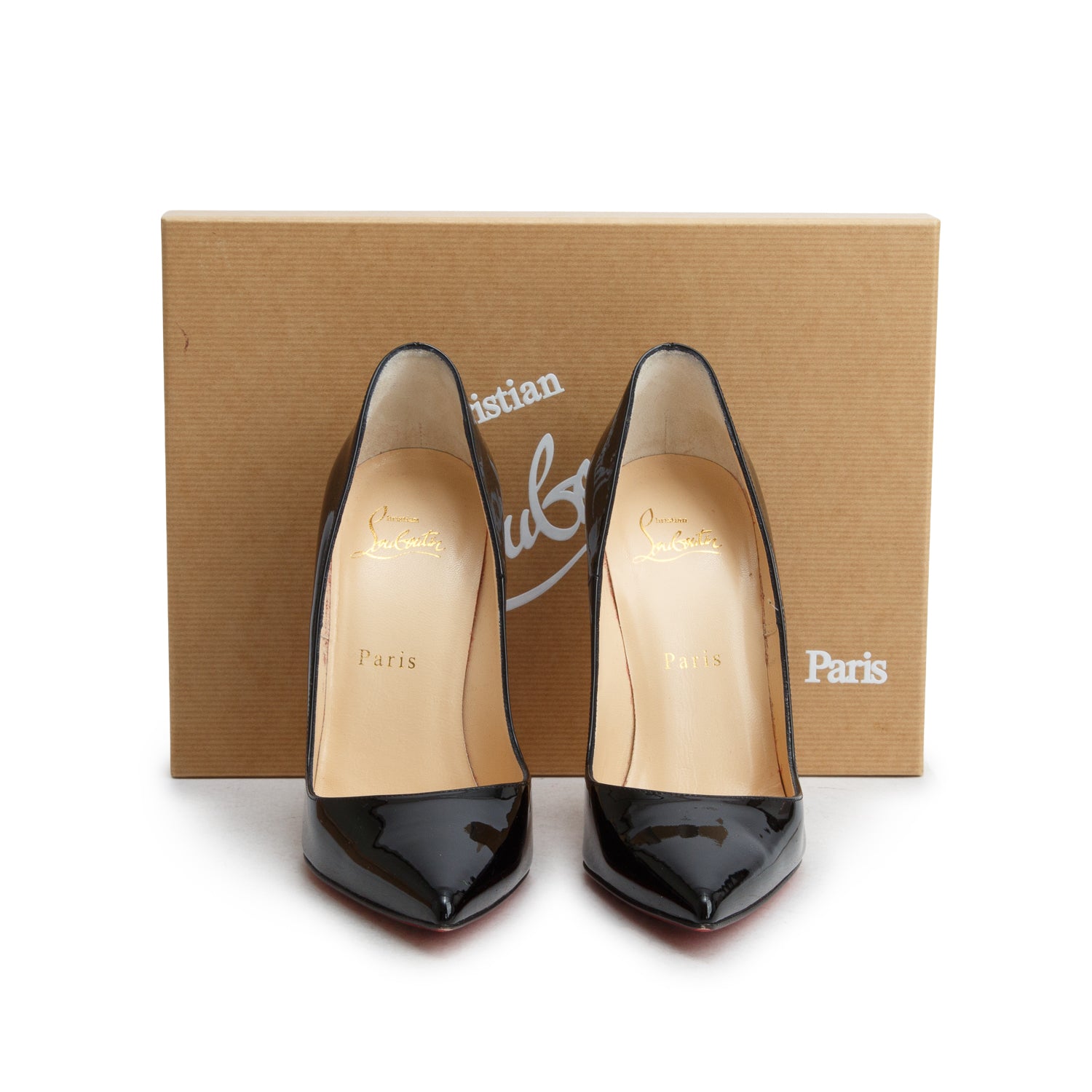 Christian Louboutin Black Patent Leather So Kate 120 Pumps, Size 37.5 w/ Box