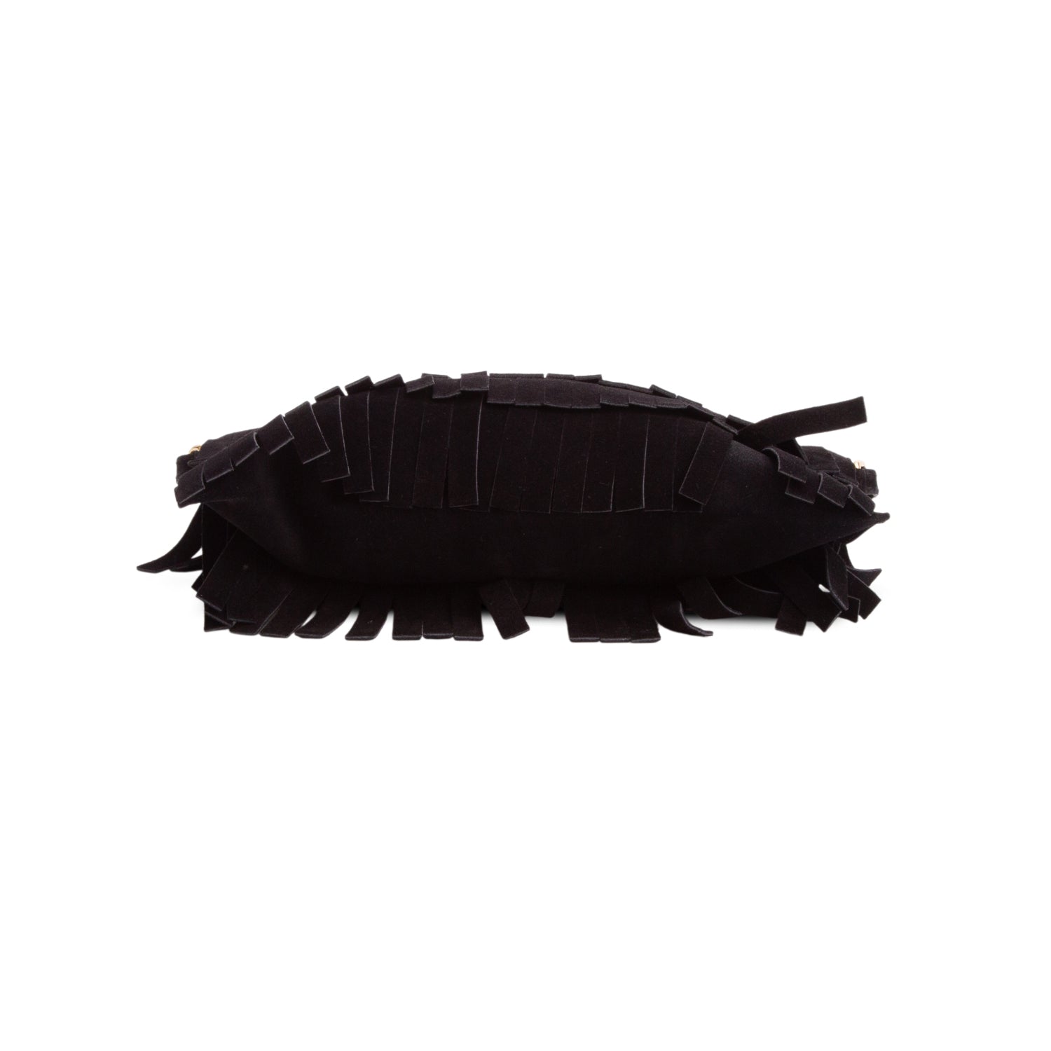 Burberry Black Suede Peyton Fringe Crossbody Bag