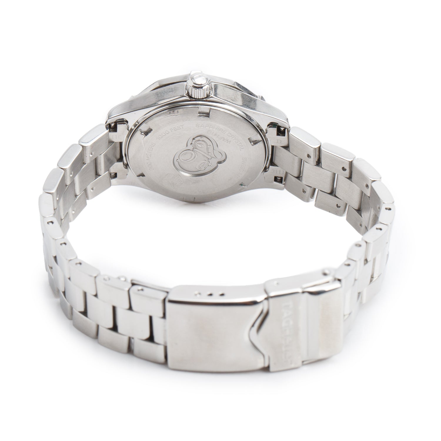 Tag Heuer Stainless Steel Diamond Bezel Aquaracer 27 MM Quartz Watch Mother of Pearl Diamond Dial WAF141G w/ Box & Papers