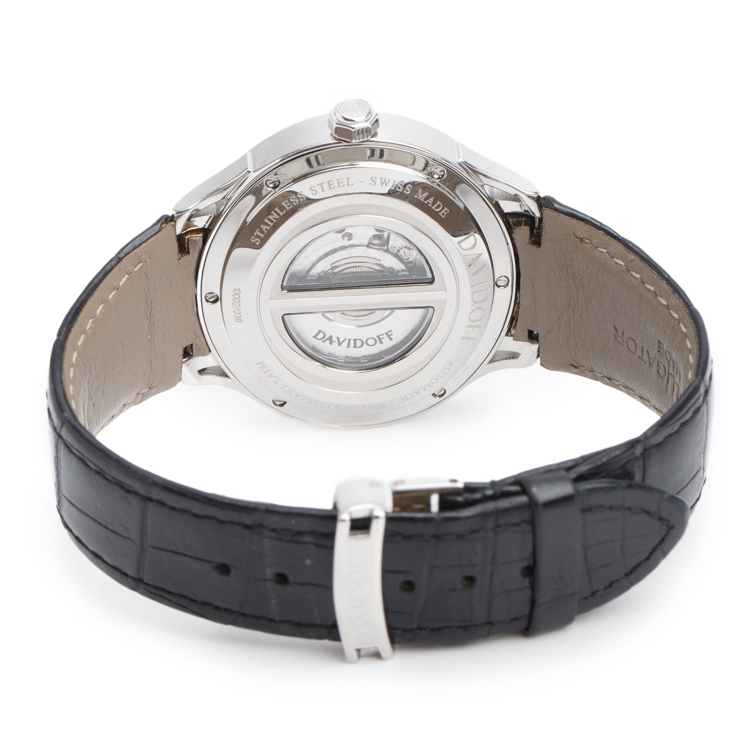 Davidoff Very Zino 44 MM Chronograph Automatic Watch, Black Dial 10002