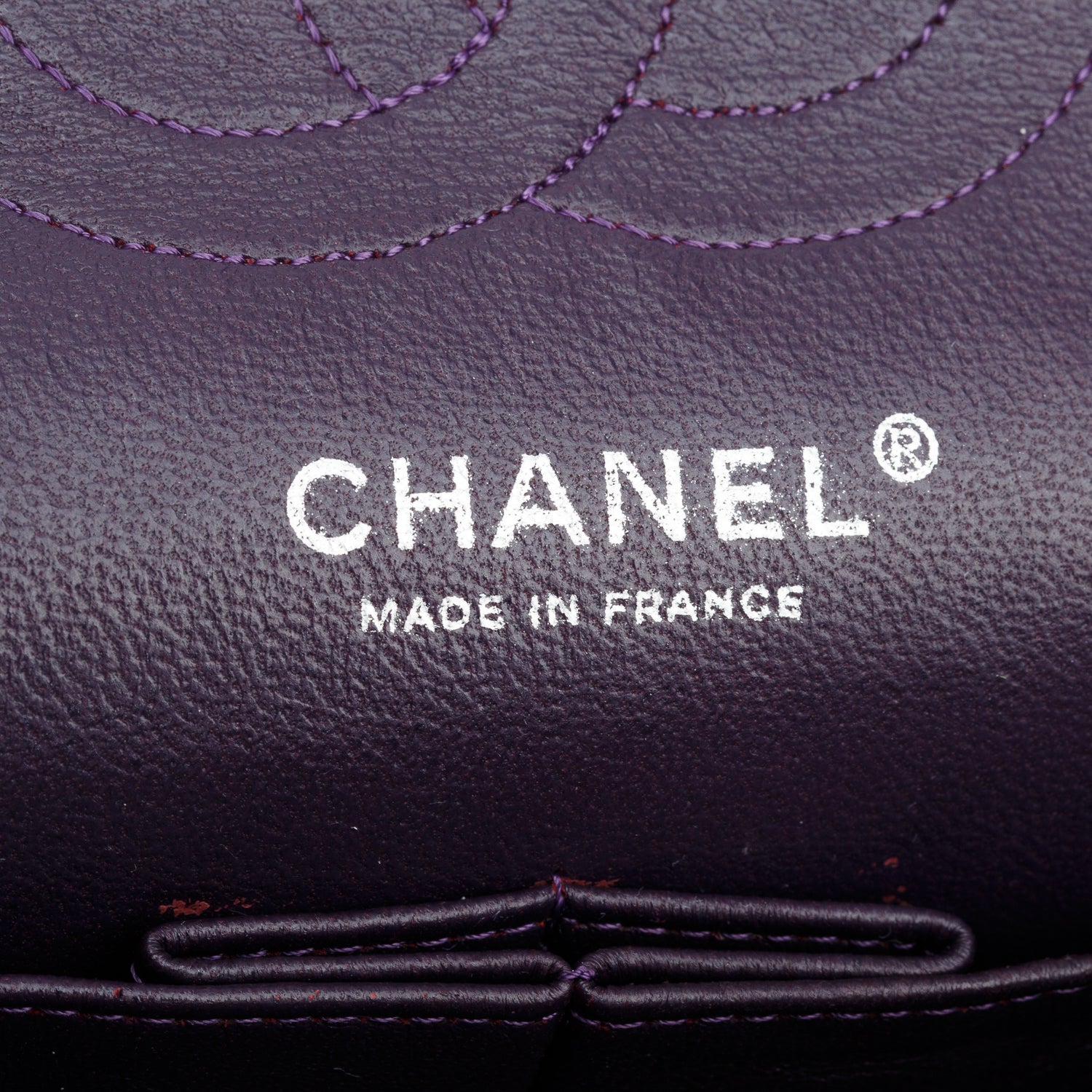 Chanel Purple Lambskin Quilted Medium Double Flap