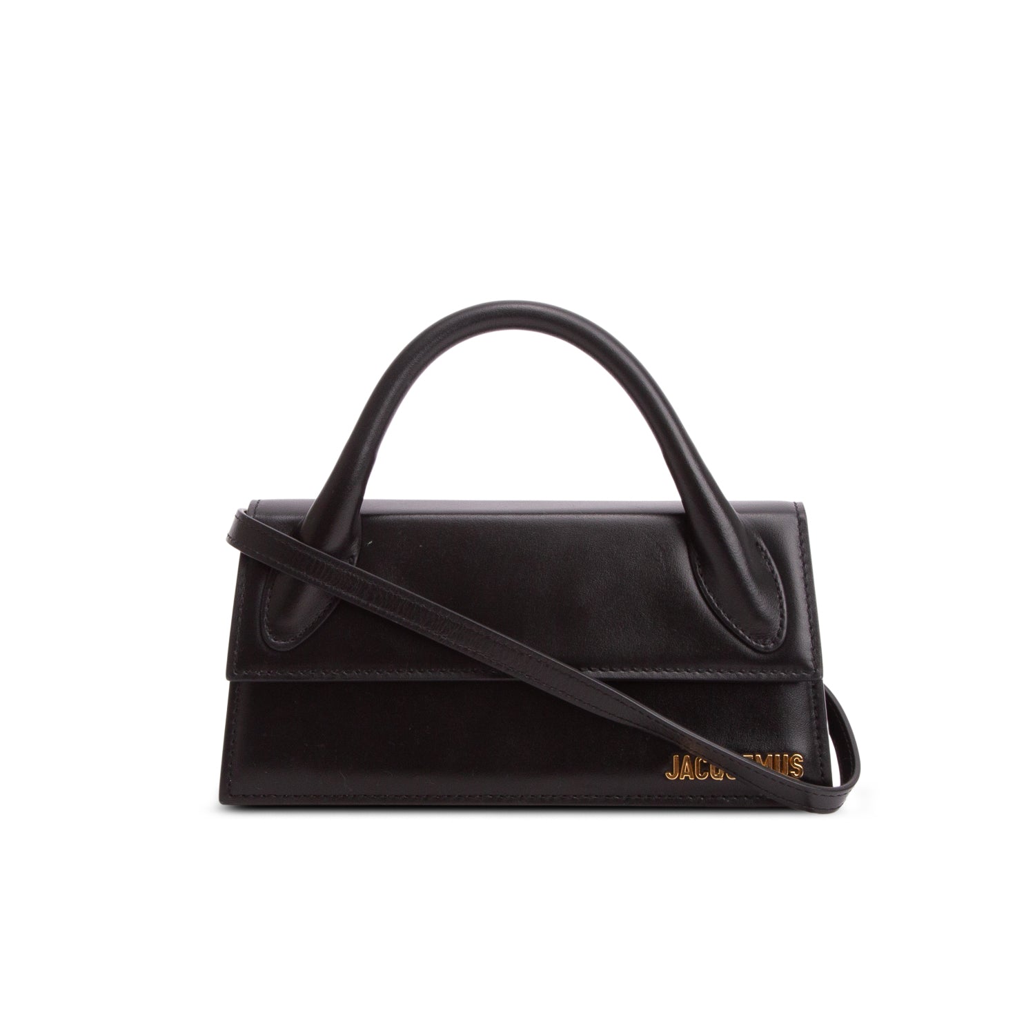 Jacquemus Black Leather Le Chiquito Long Handle Bag w/ Strap