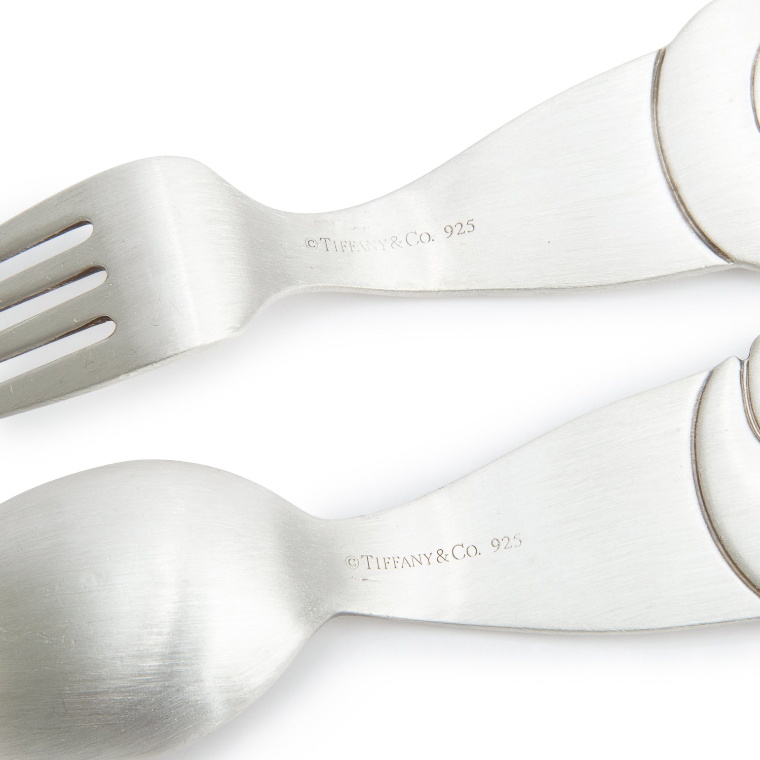 Tiffany & Co. Sterling Silver Duck & Whale Fork & Spoon Baby Set w/ Box
