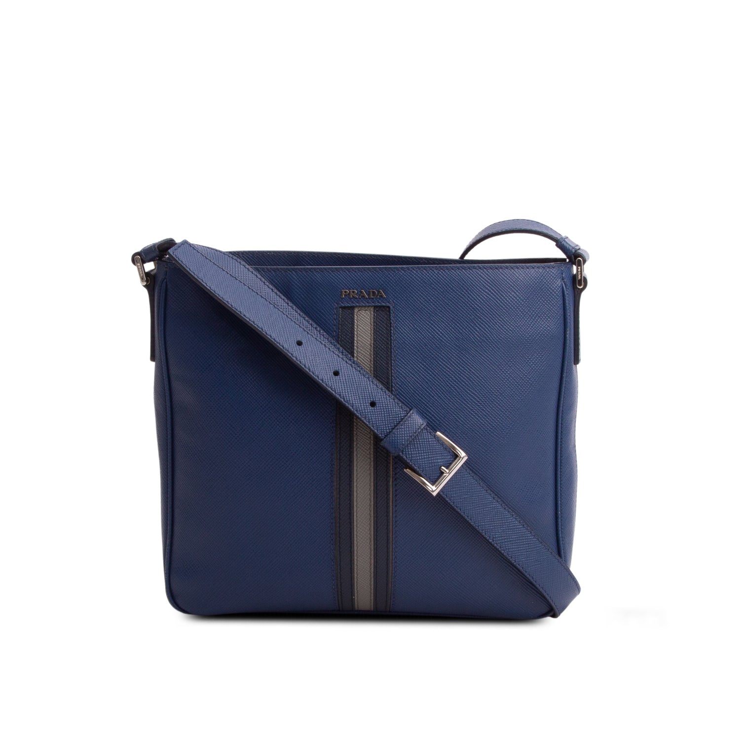 Prada Blue Saffiano Mesenger Bag w/ Authenticity Card