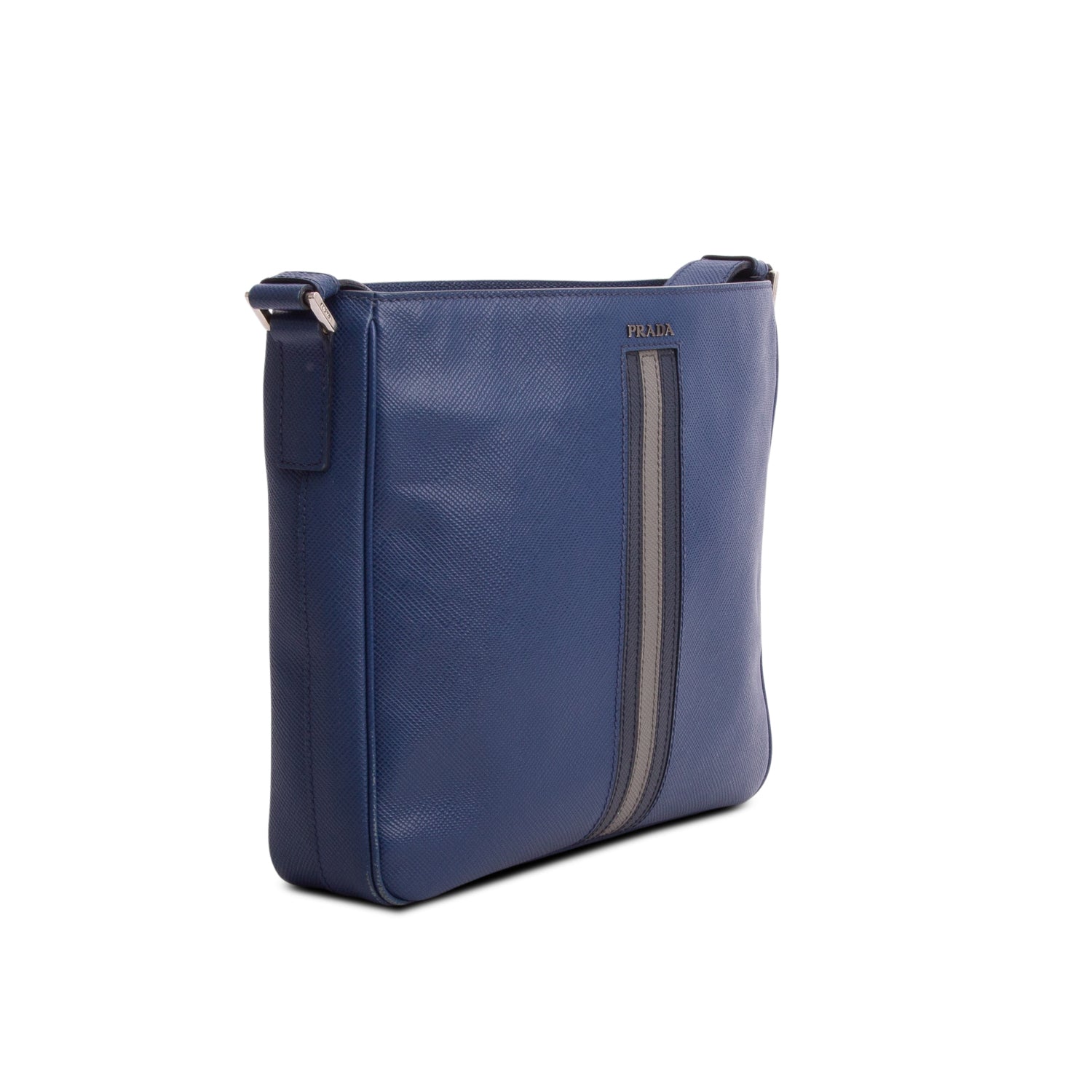Prada Blue Saffiano Mesenger Bag w/ Authenticity Card