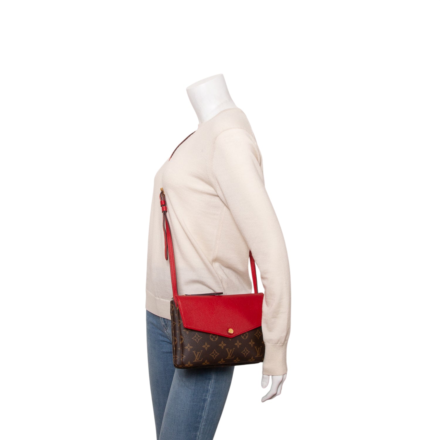 Louis Vuitton Red Monogram Twice
