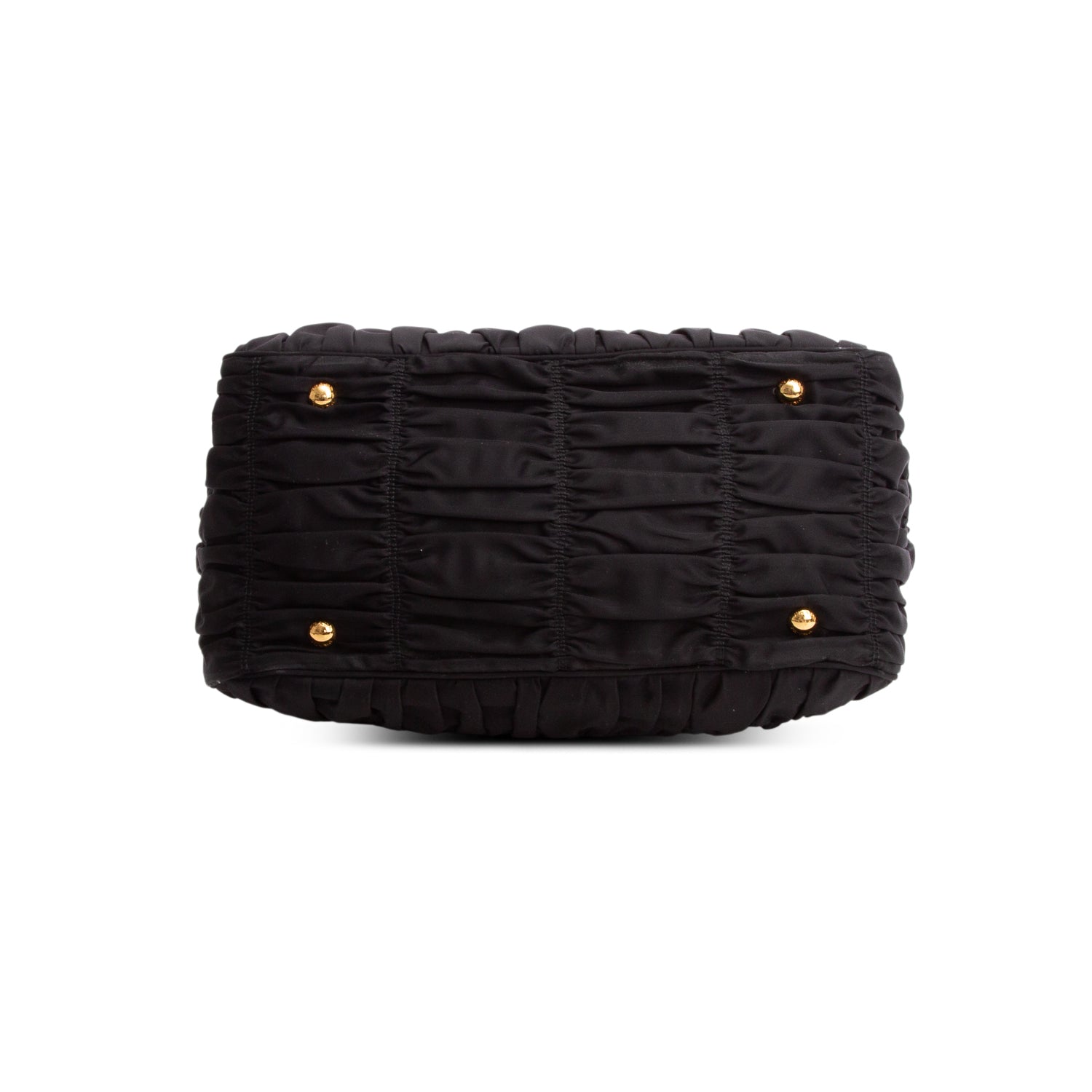 Prada Black Tessuto Nylon Gaufre Tote w/ Strap & Authenticity Card