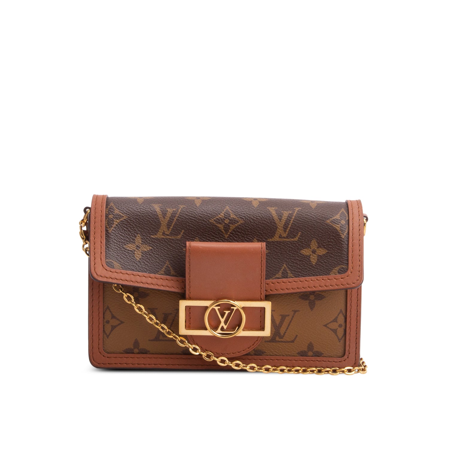 Louis Vuitton Reverse Monogram Dauphine Chain Wallet