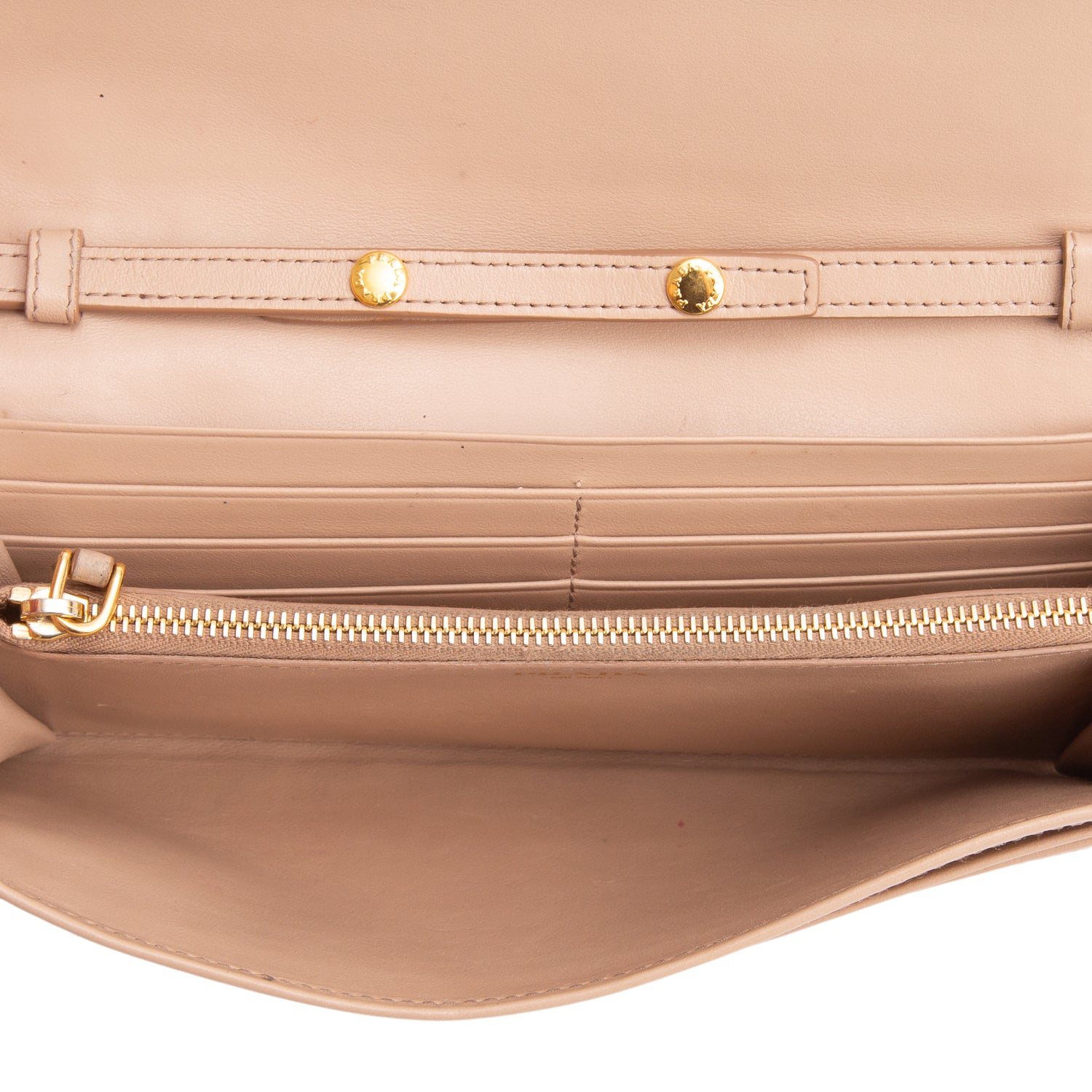 Prada Brown Soft Calf Quilted Wallet on Chain