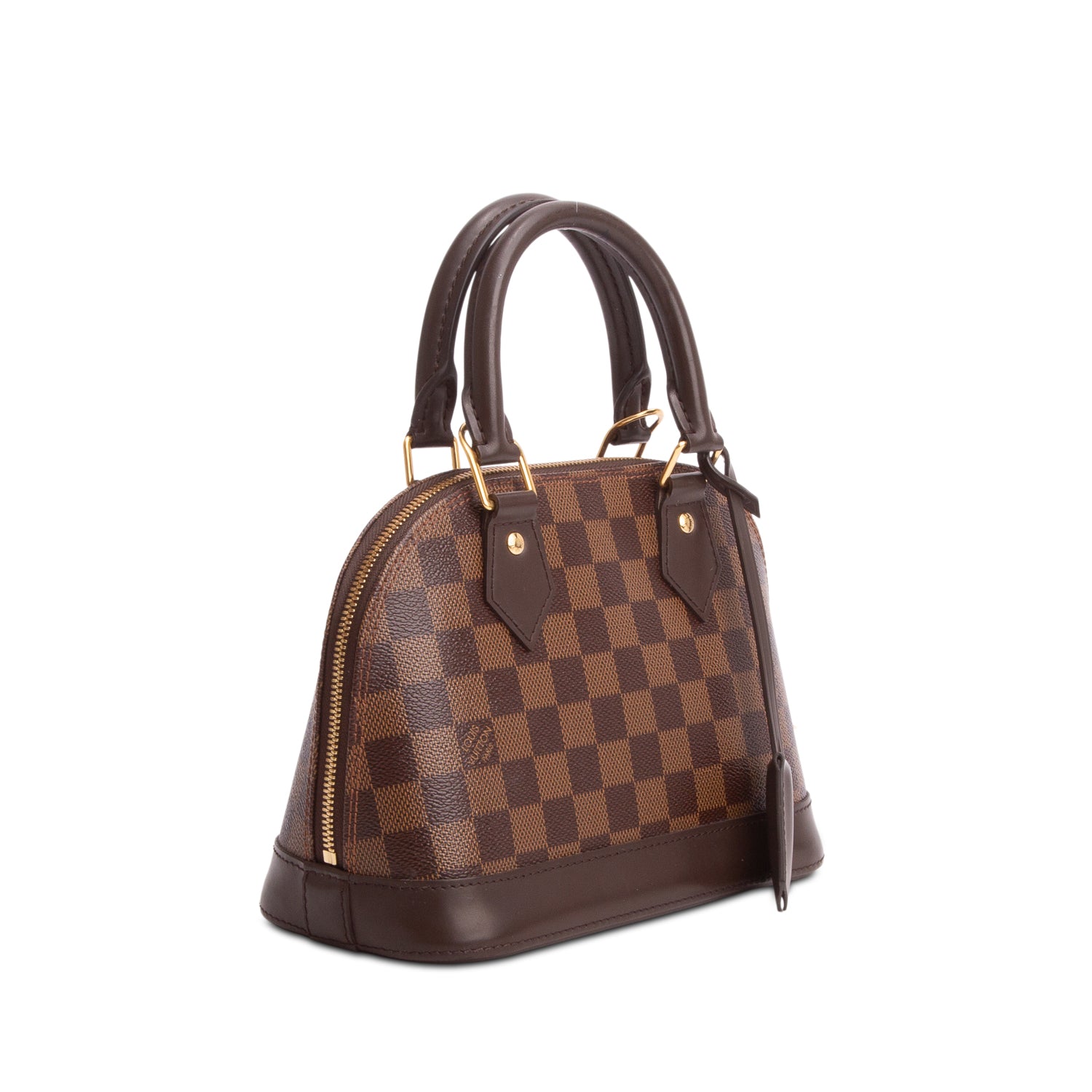 Louis Vuitton 2020 Damier Ebene Alma BB w/ Strap & Receipt