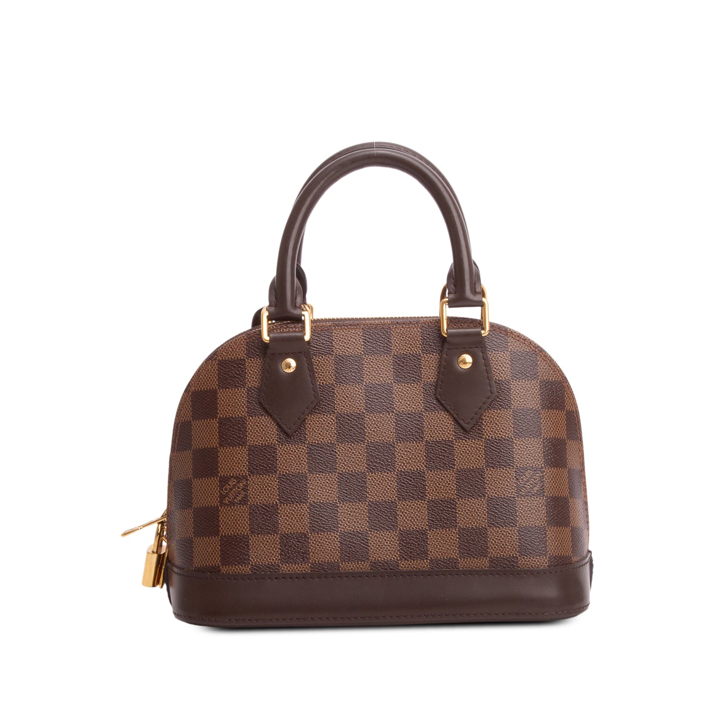 Louis Vuitton 2020 Damier Ebene Alma BB w/ Strap & Receipt