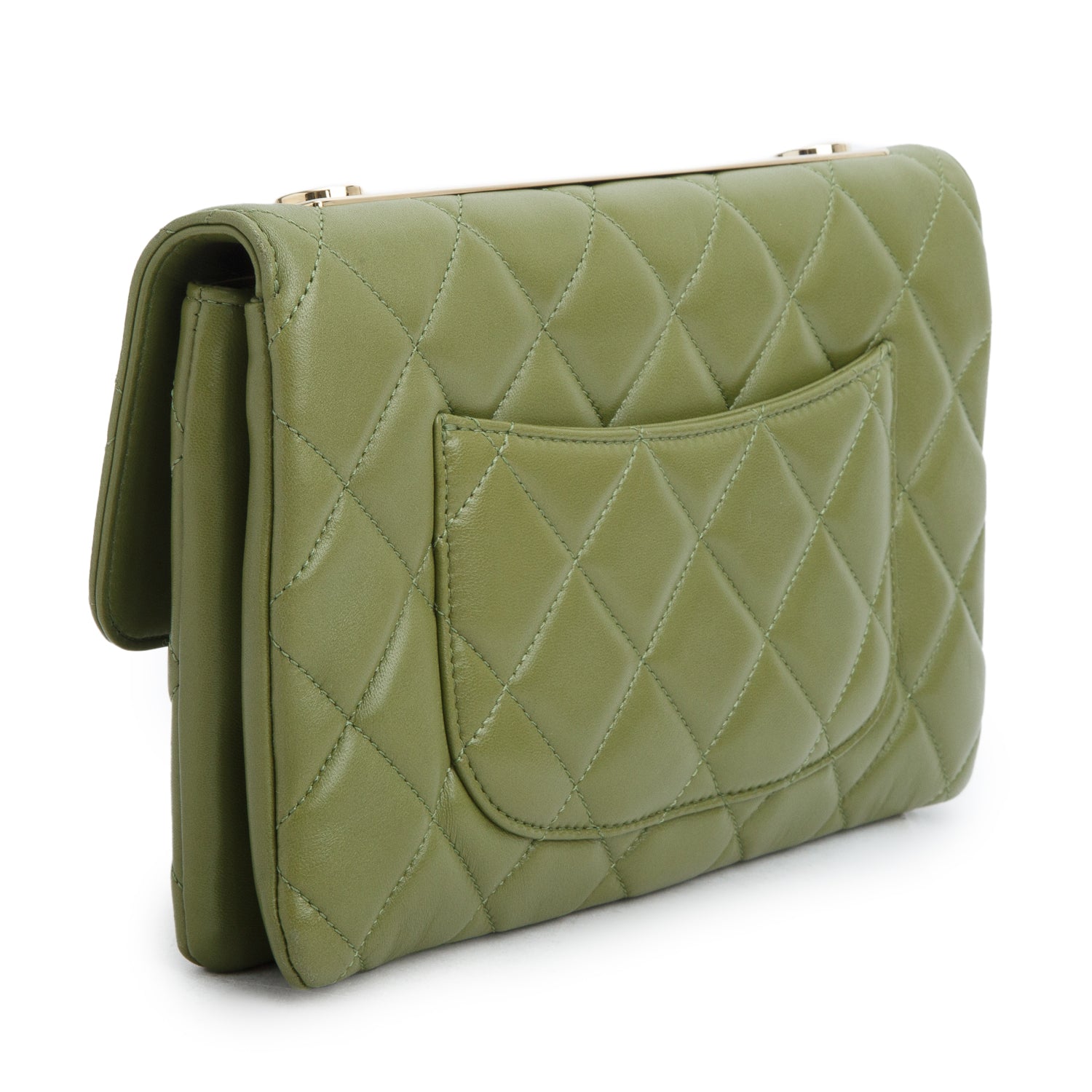 Chanel Green Lambskin Quilted Medium Trendy CC Flap w/ Box & Authenticity Card