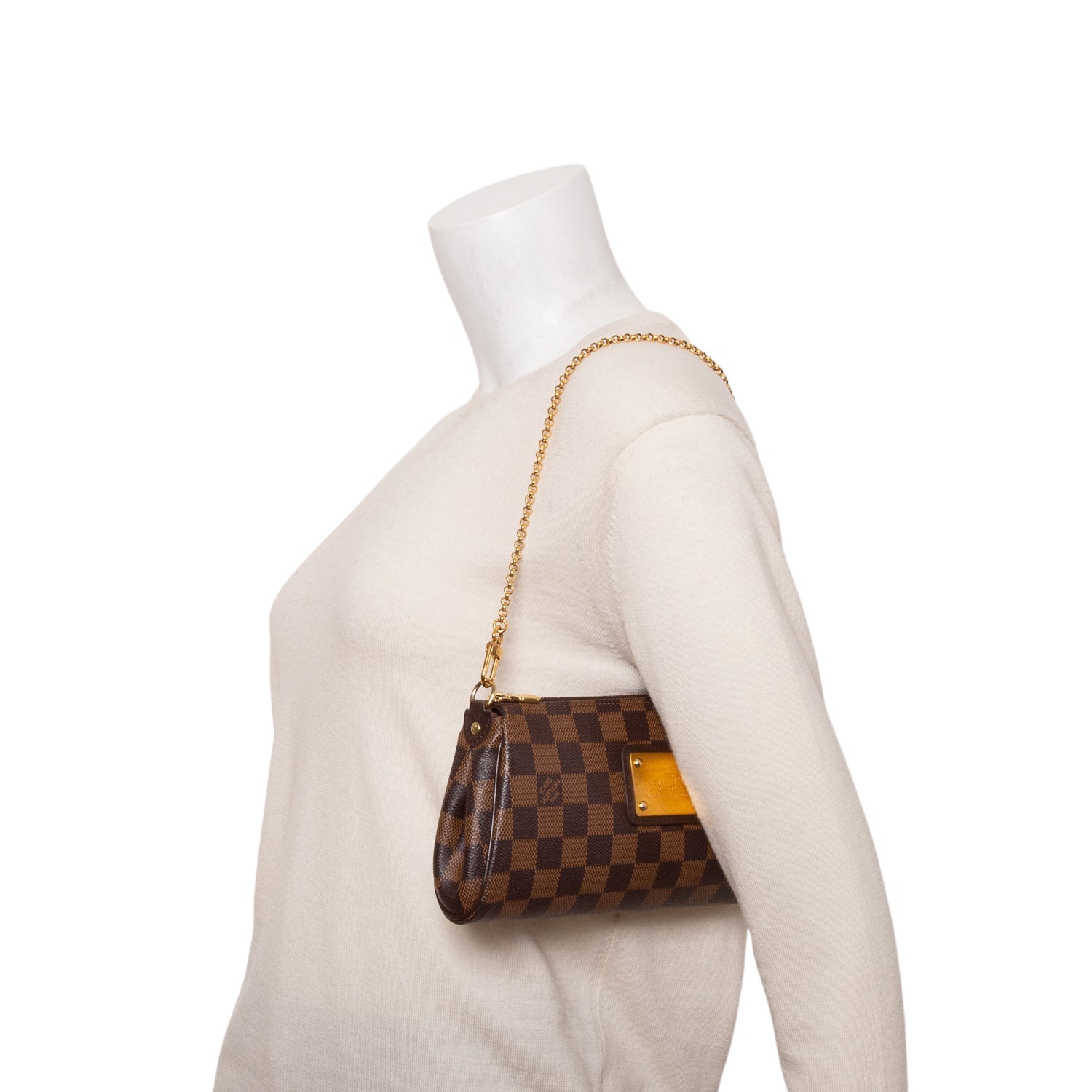 Louis Vuitton Damier Ebene Eva Clutch w/ Straps