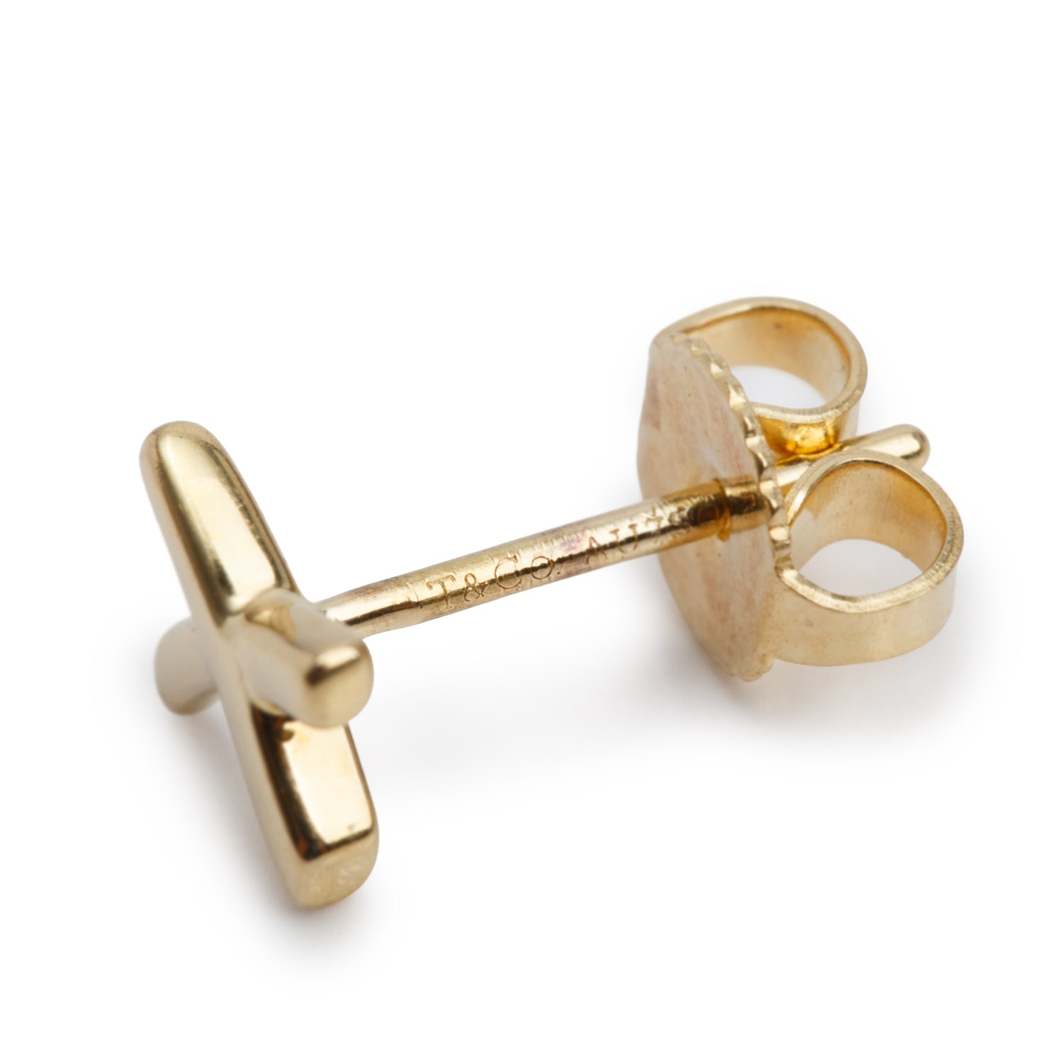 Tiffany & Co. Paloma Picasso 18k Yellow Gold Graffiti Mini X Stud Earrings w/ Box