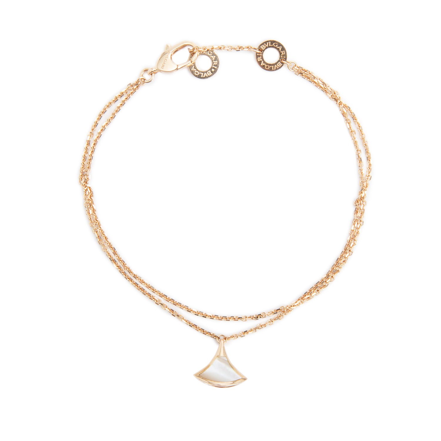 BVLGARI 18k Rose Gold Mother of Pearl Divas' Dream Bracelet w/ Box & Certificate