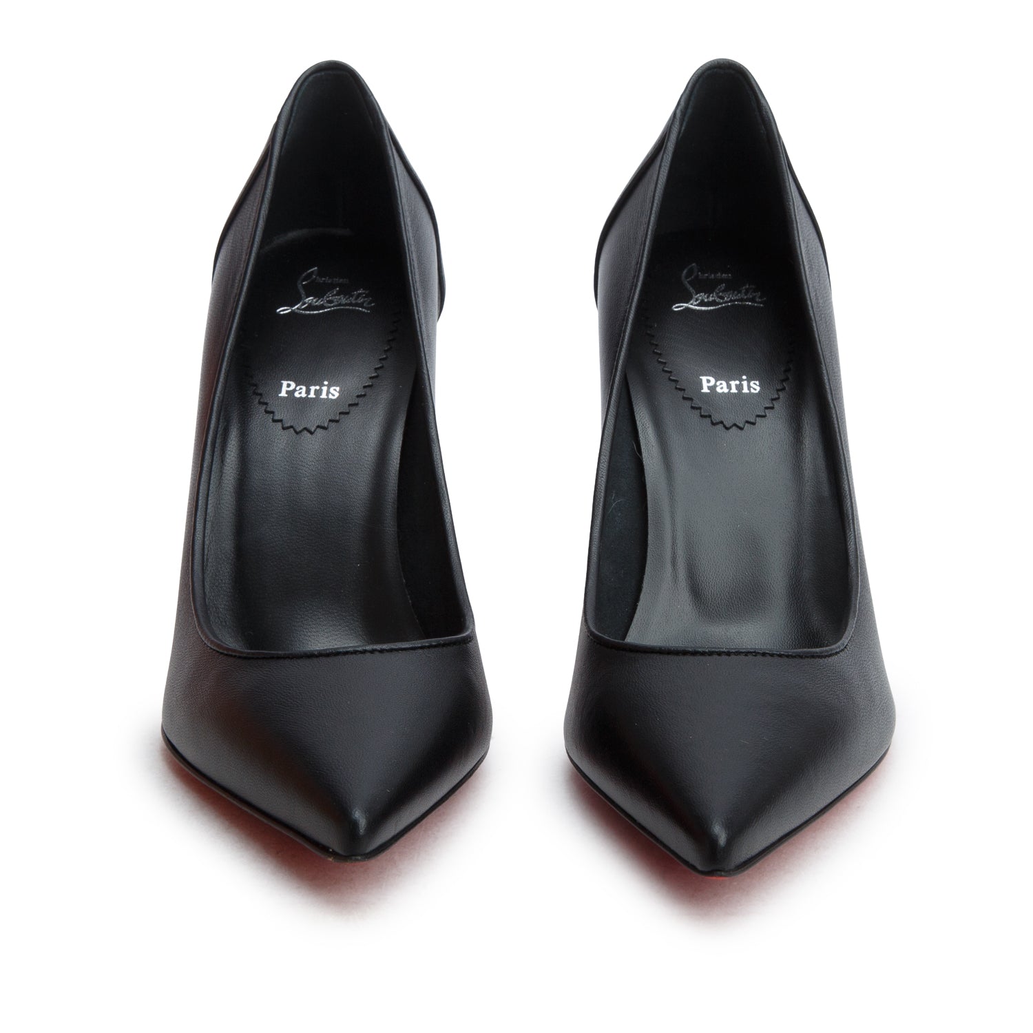 Christian Louboutin Black Leather Sporty Kate 85 Pumps, Size 36.5 w/ Box