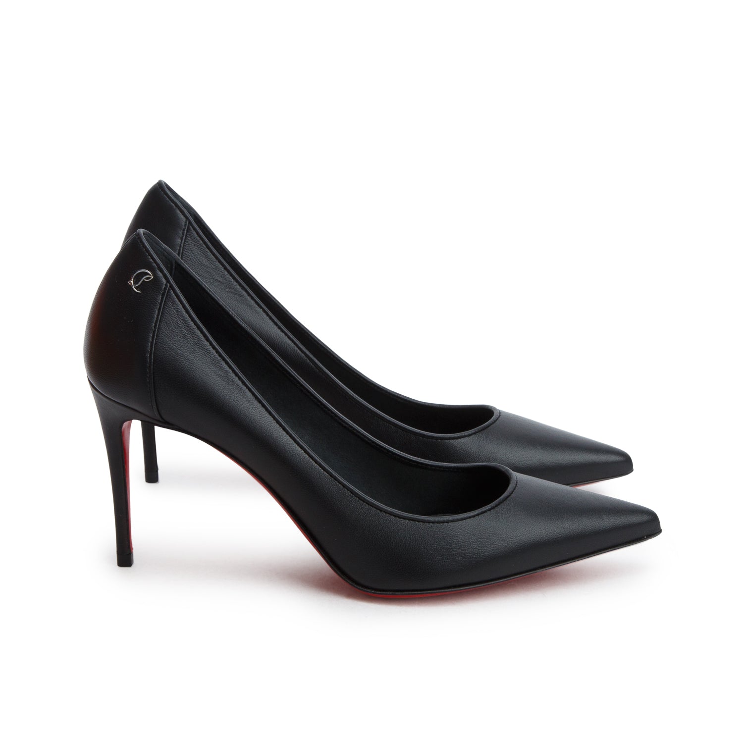 Christian Louboutin Black Leather Sporty Kate 85 Pumps, Size 36.5 w/ Box