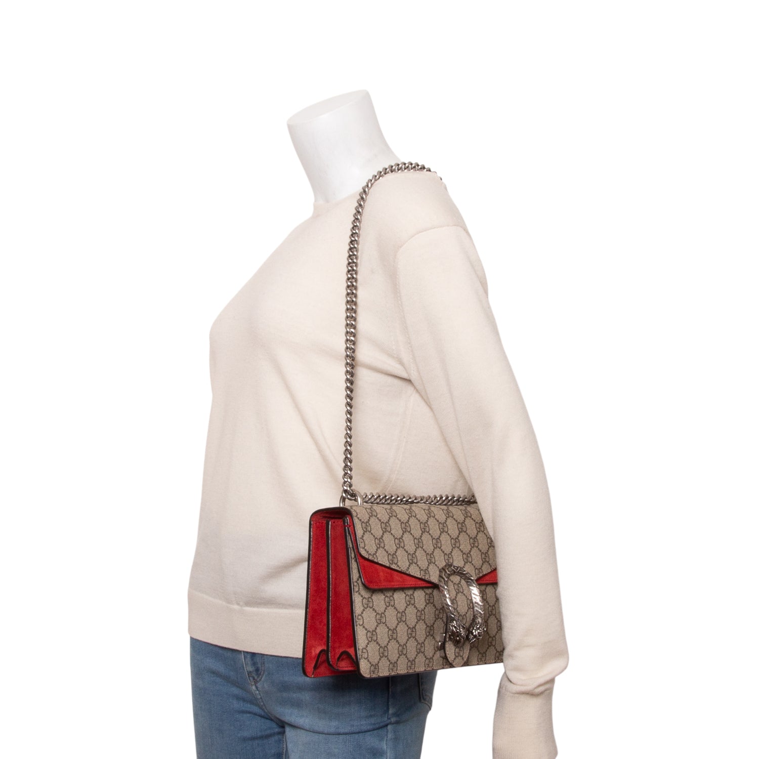 Gucci GG Supreme Monogram Small Dionysus Shoulder Bag w/ Box