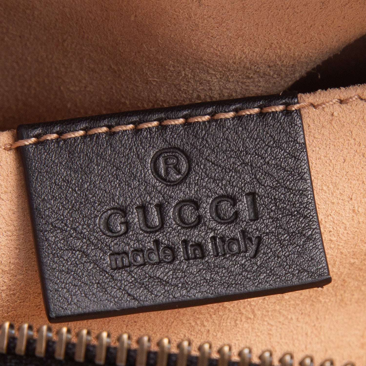 Gucci Black Calfskin Matelasse Mini GG Marmont Chain Shoulder Bag