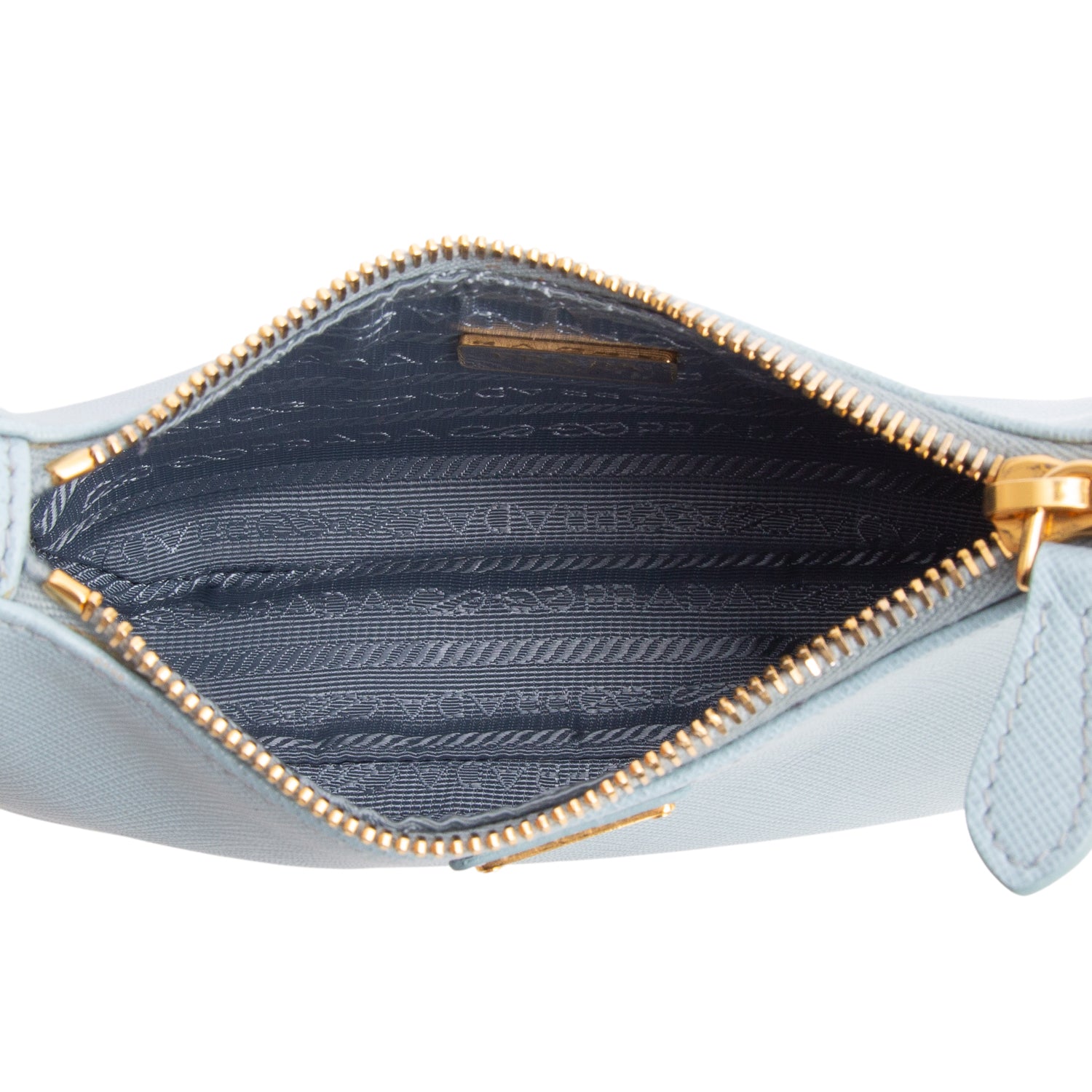 Prada Blue Saffiano Lux Re-Edition 2005 Mini Shoulder Bag w/ Straps