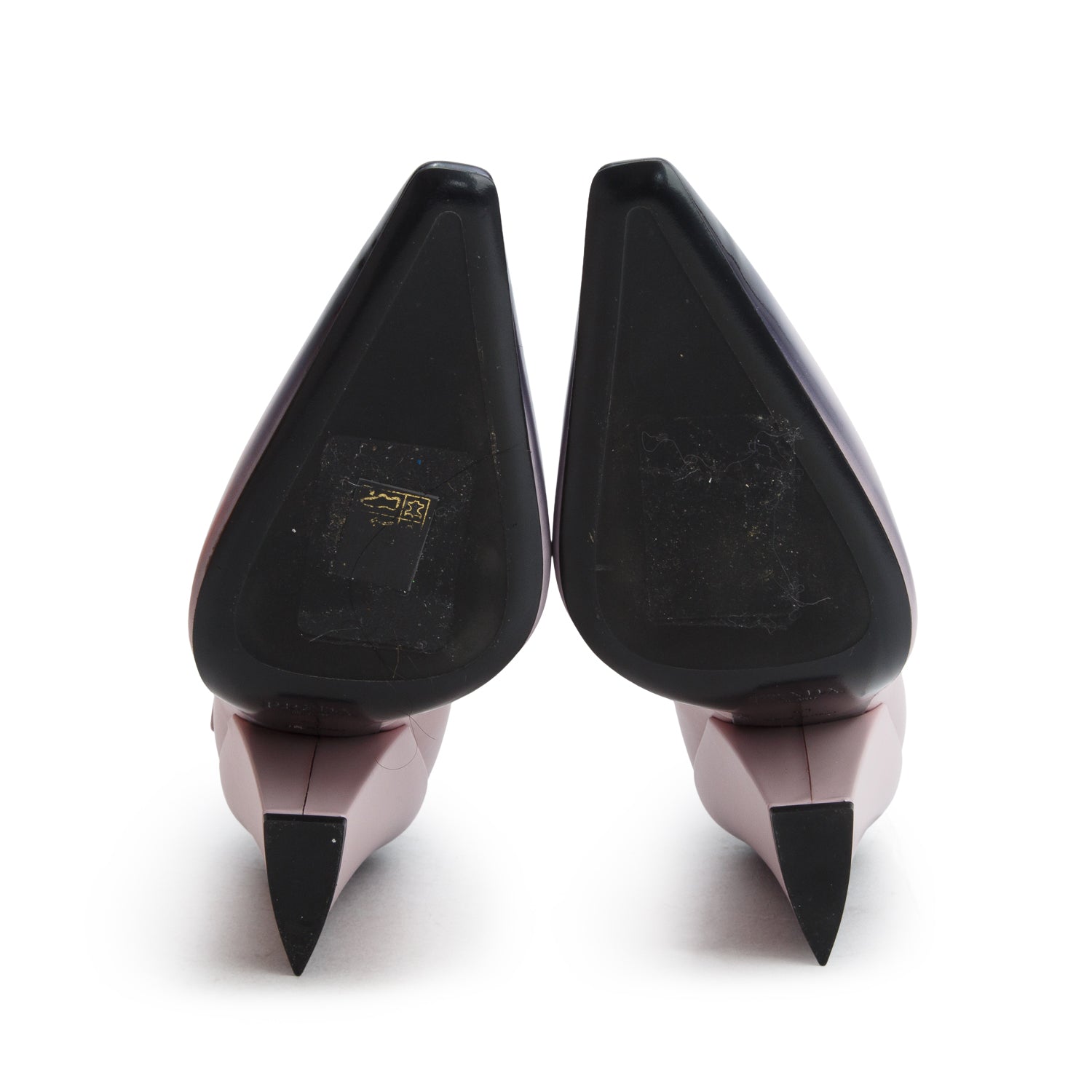 Prada Pink Leather Triangle Logo Modellerie Mary Jane Slingback Pumps, Women's Size 41 w/ Box