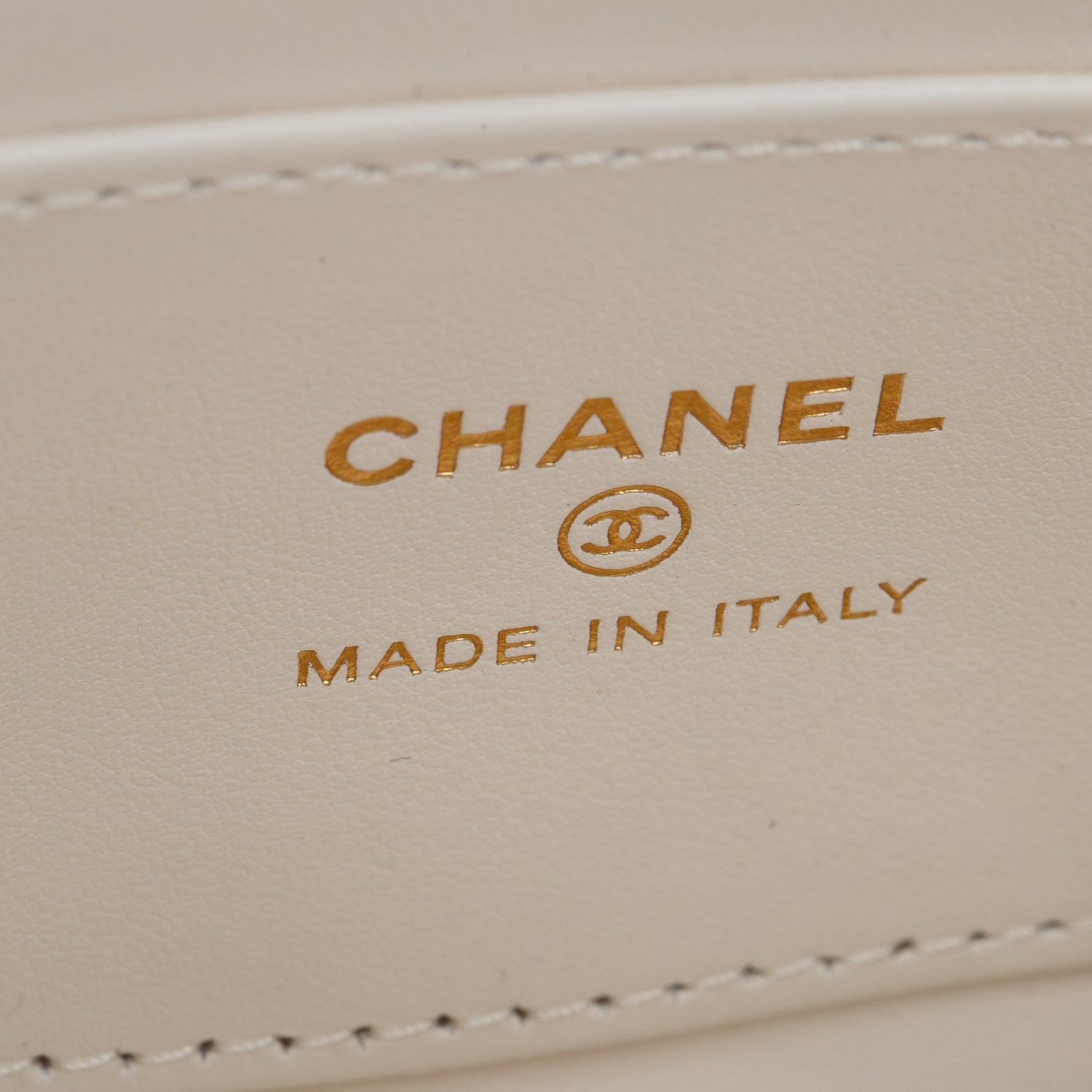 Chanel White Shiny Aged Calfskin Quilted Mini Nano Kelly Shopper w/ Box