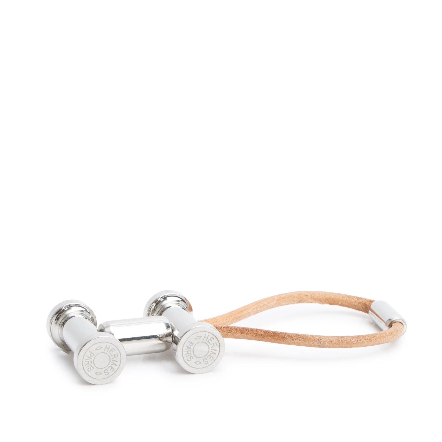 Hermes Stainless Steel Mobile H Key Ring