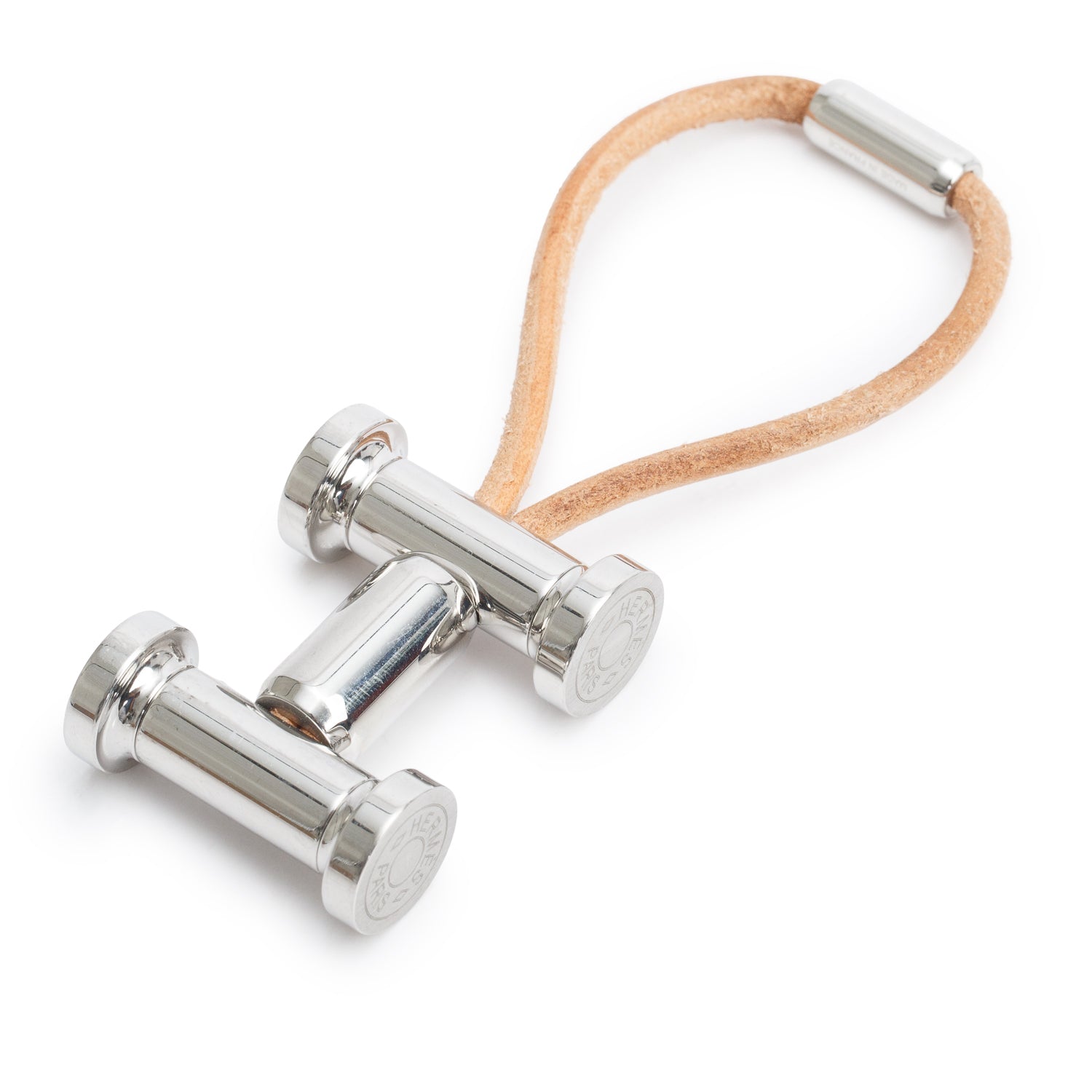 Hermes Stainless Steel Mobile H Key Ring