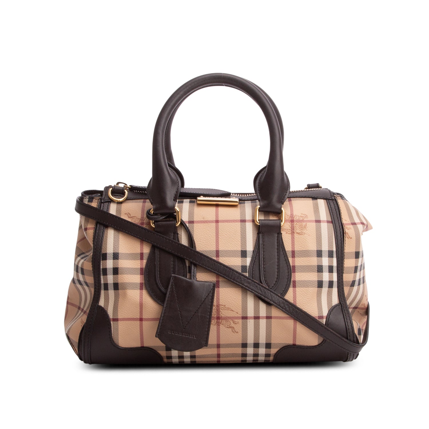 Burberry Haymarket Check Gladstone Tote w/ Strap