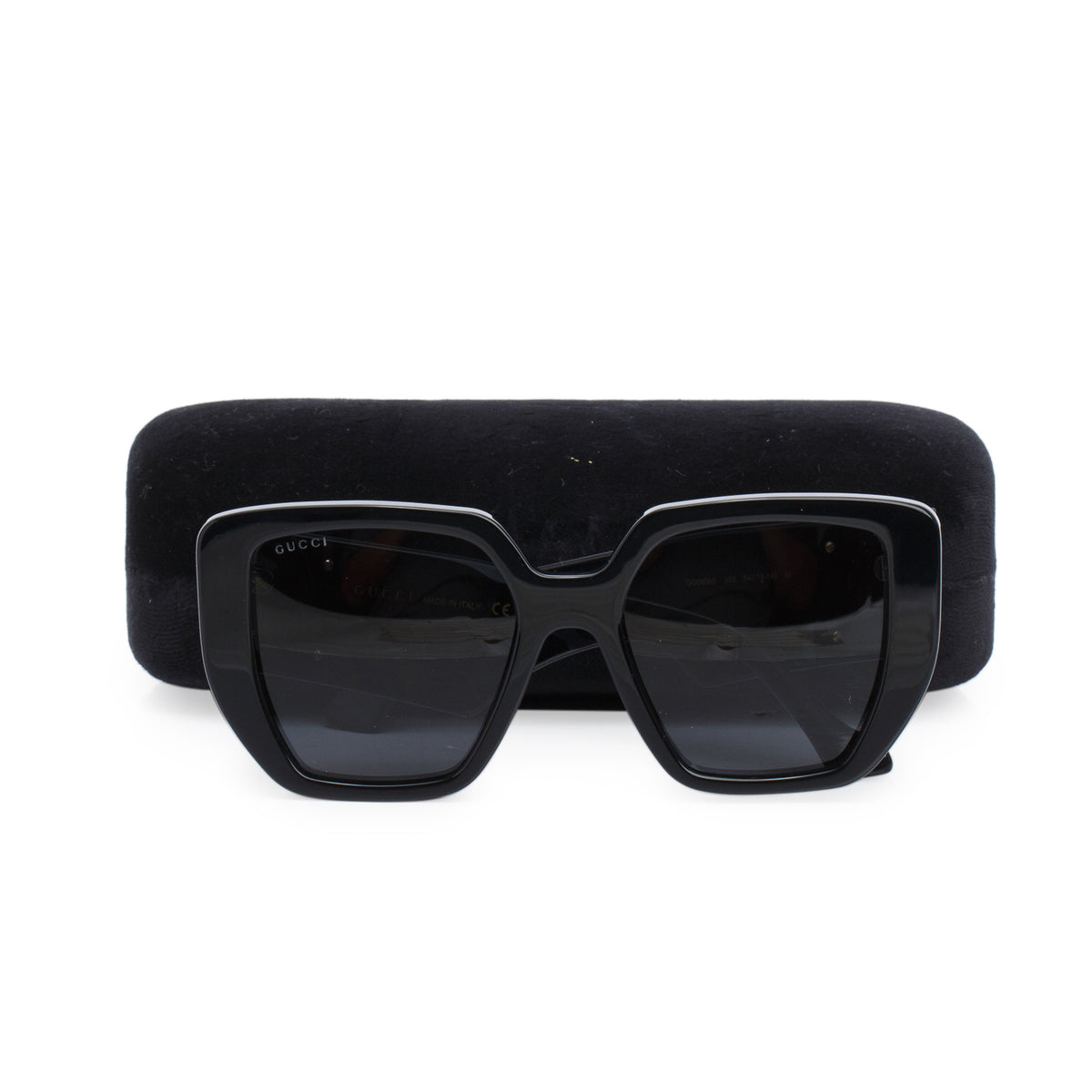 Gucci GG0956S Black Acetate Gg Marmont Oversized Square Sunglasses w/ Case