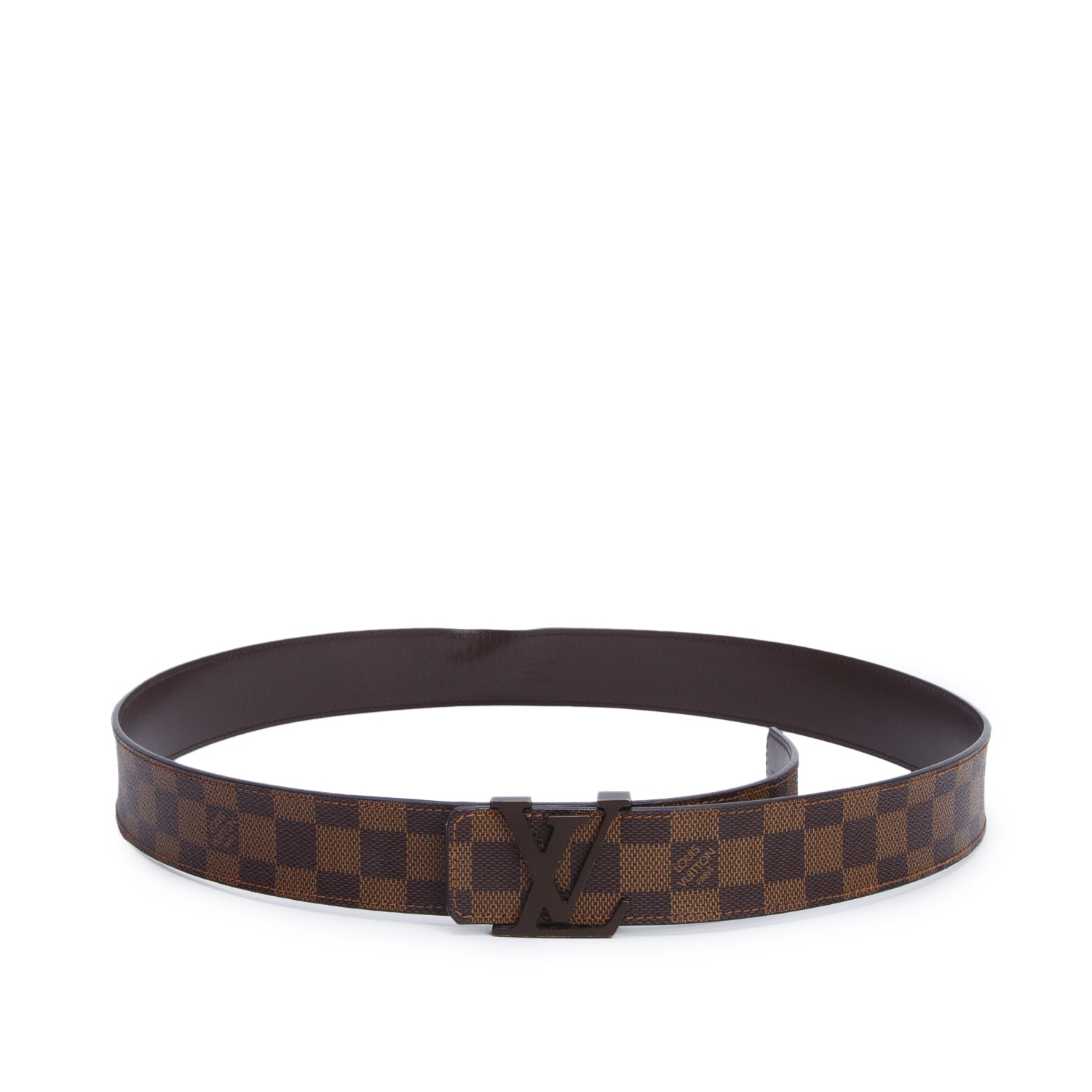 Louis Vuitton Damier Ebene LV Initials Belt 105 42