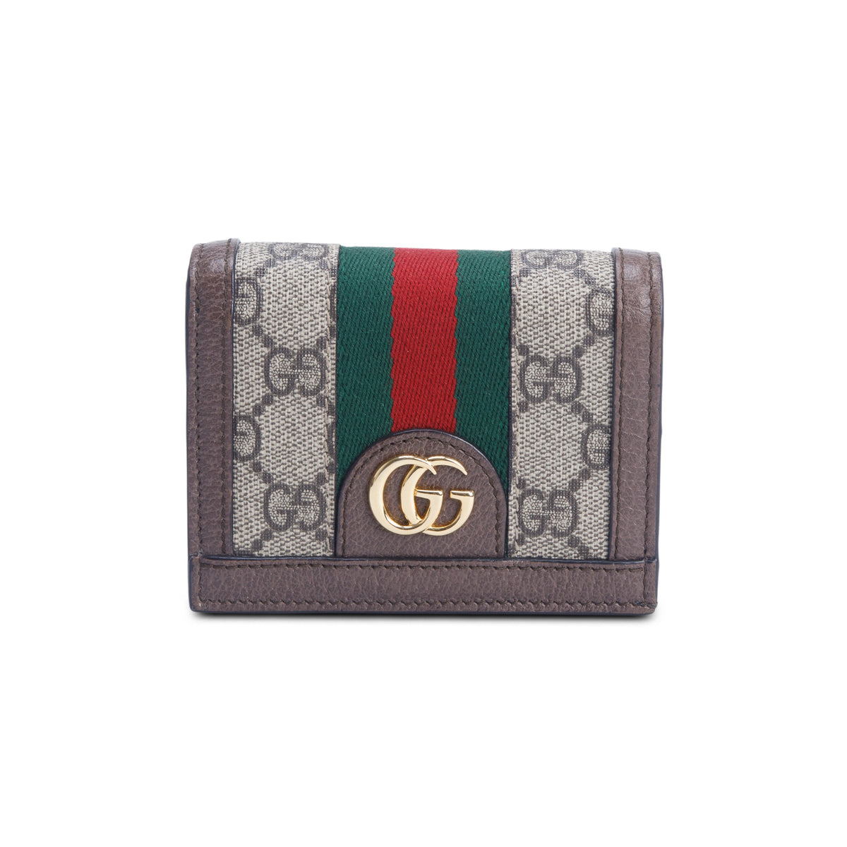 Gucci GG Supreme Web Chain Card Case Wallet