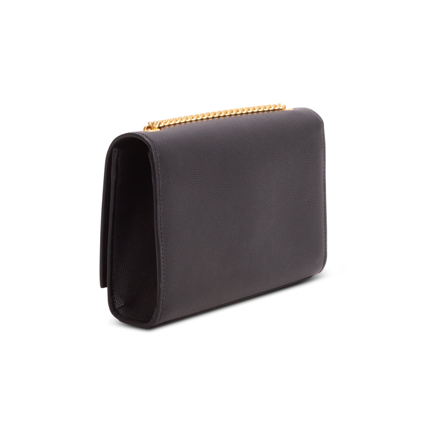Saint Laurent Black Grain De Poudre Small Kate Chain Bag
