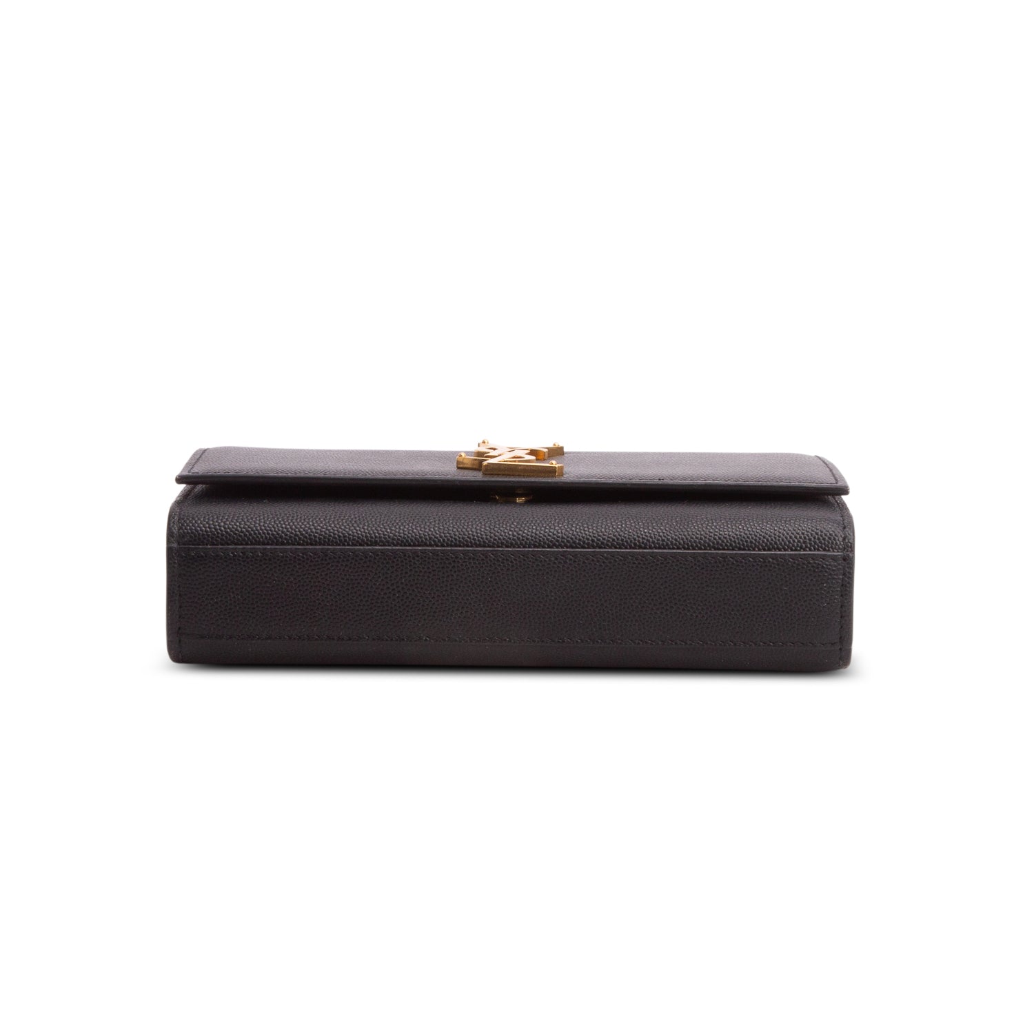 Saint Laurent Black Grain De Poudre Small Kate Chain Bag