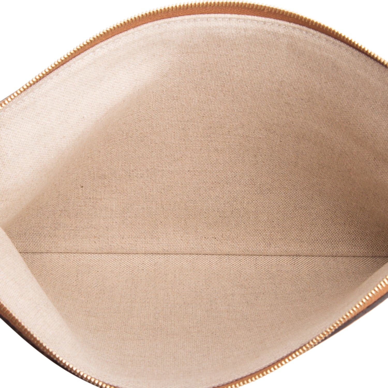 Celine 2022 Neutral All Over Textile Calfskin Striped Small Pouch