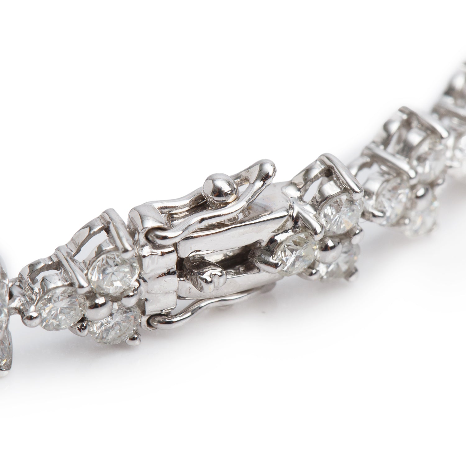 18k White Gold 4.77 tcw. Diamond Link Tennis Bracelet