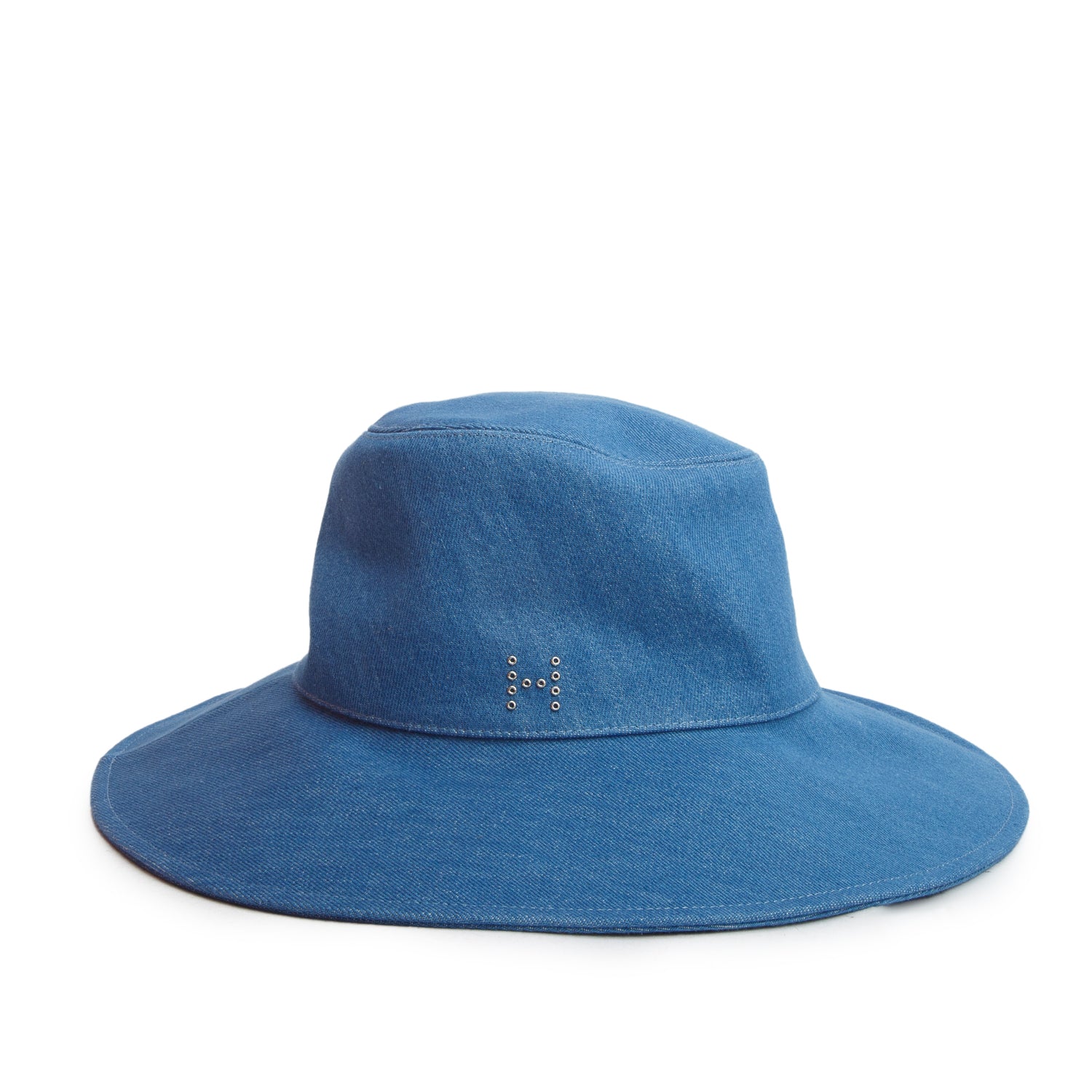 Hermes Blue Denim Katie Pierce Hat, Size 58
