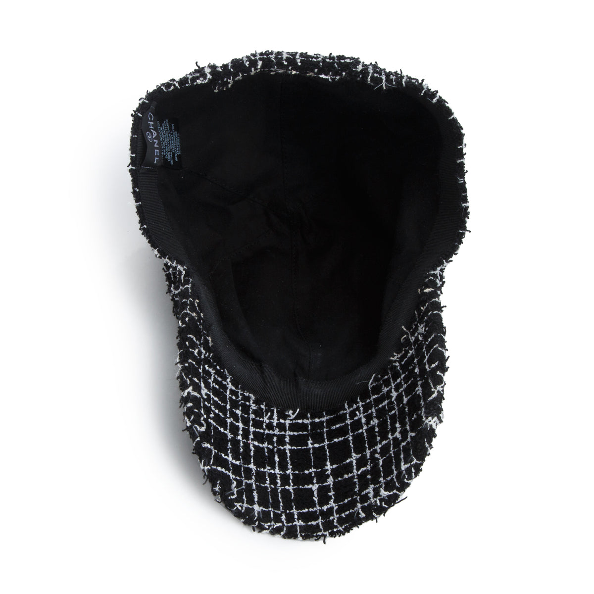 Chanel Black Tweed Baseball Cap