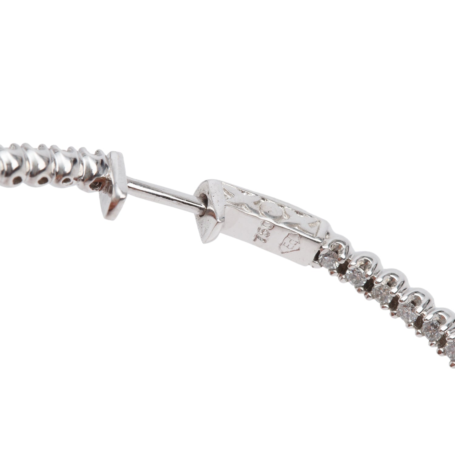 18k White Gold 1.60 tcw. Diamond Inside-Out Hoop Earrings