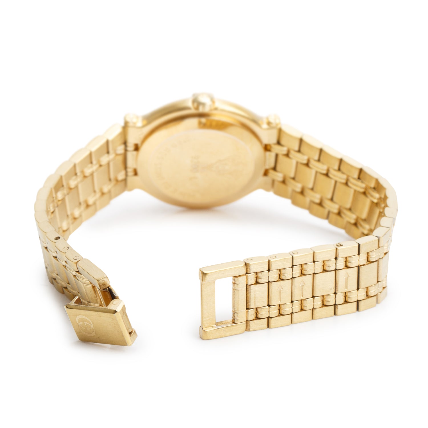 Gucci Gold-Plated Stainless Steel 9200 Series 25 MM Quartz Watch White Dial