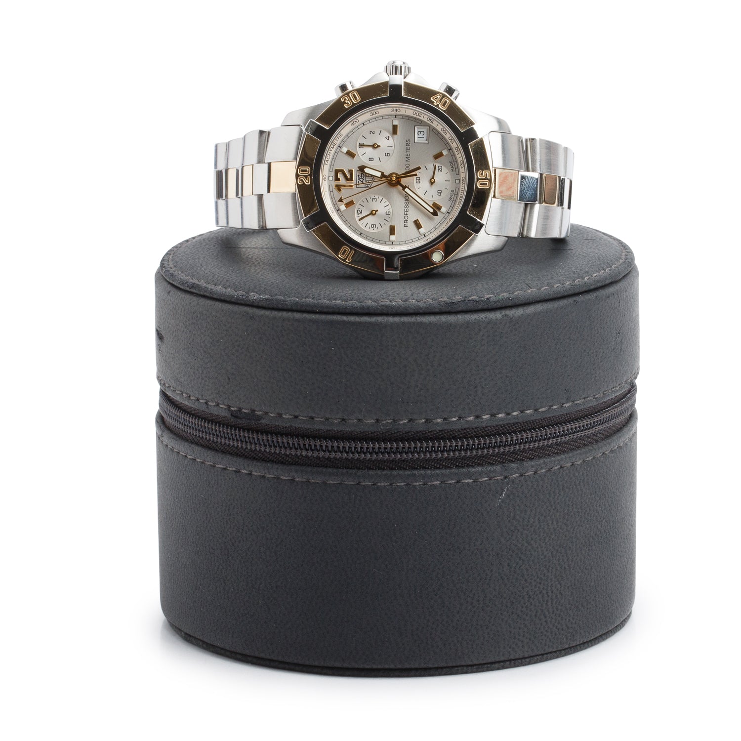 Tag Heuer Two-Tone Stainless Steel 2000 Exclusive 40 MM Chronograph Quartz Watch Silver Dial CN1151 w/ Box & Papers